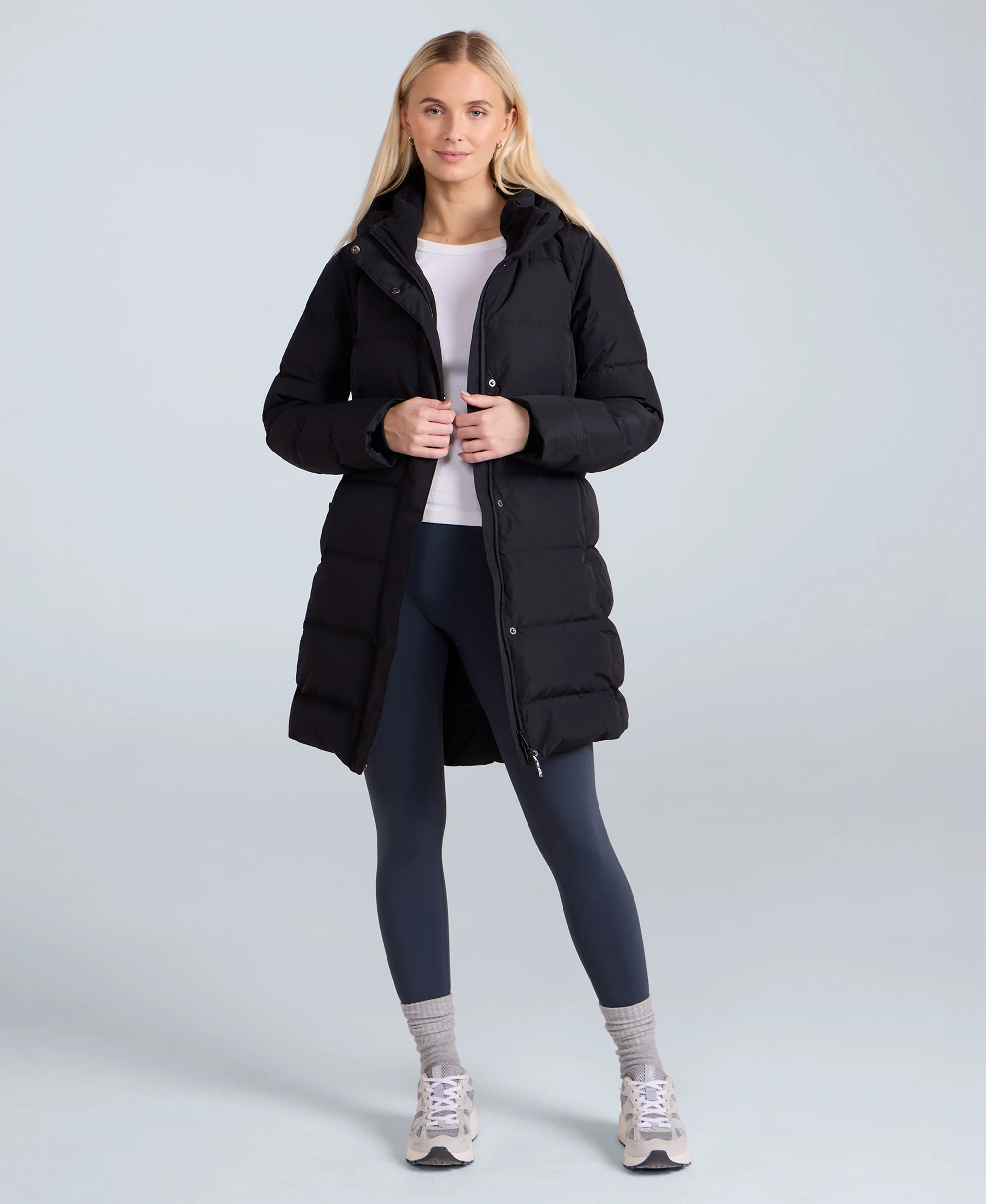 Ivy Womens Down Coat - Jet Black - Image 2