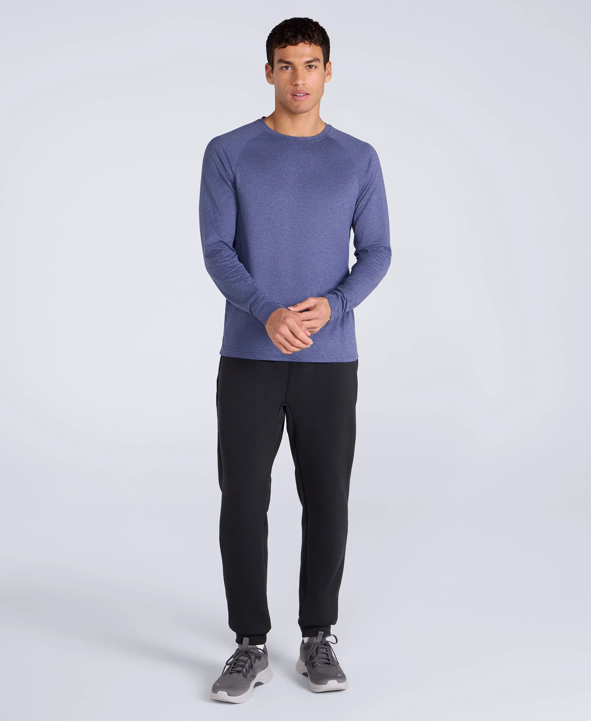 Active Mens Long Sleeve Tee - Blue - Image 3