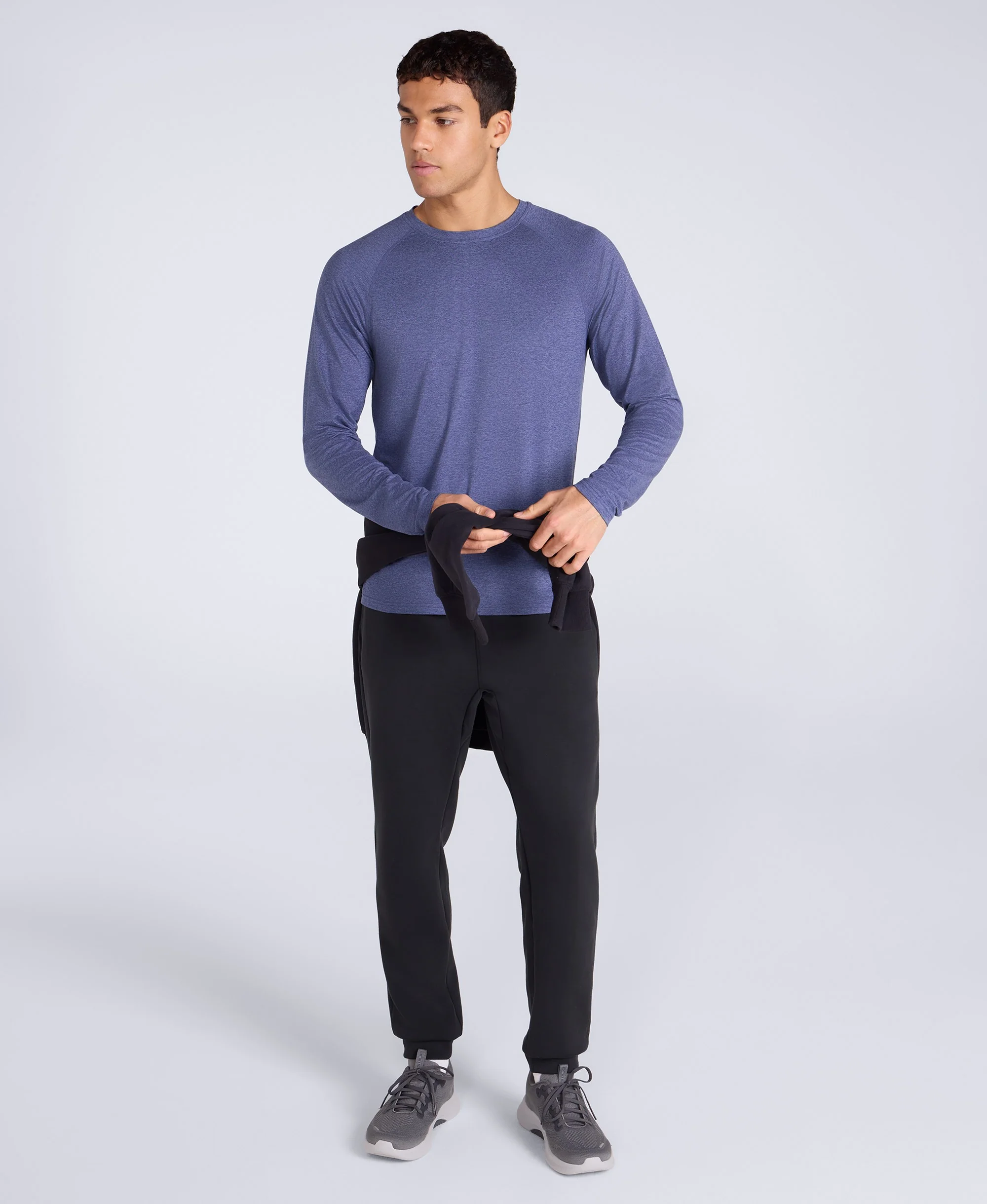 Active Mens Long Sleeve Tee - Blue - Image 4