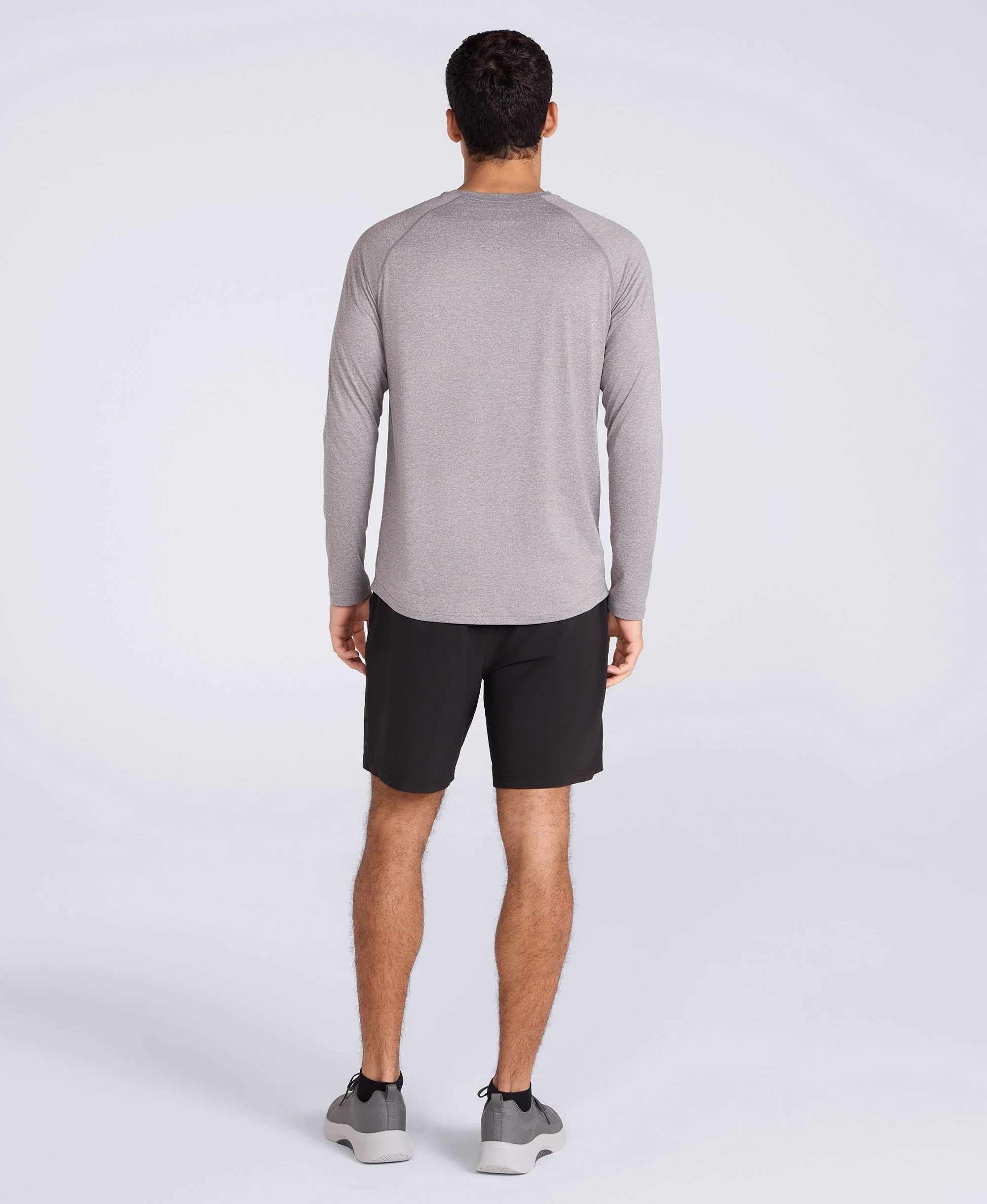 Active Mens Long Sleeve Tee - Charcoal - Image 3