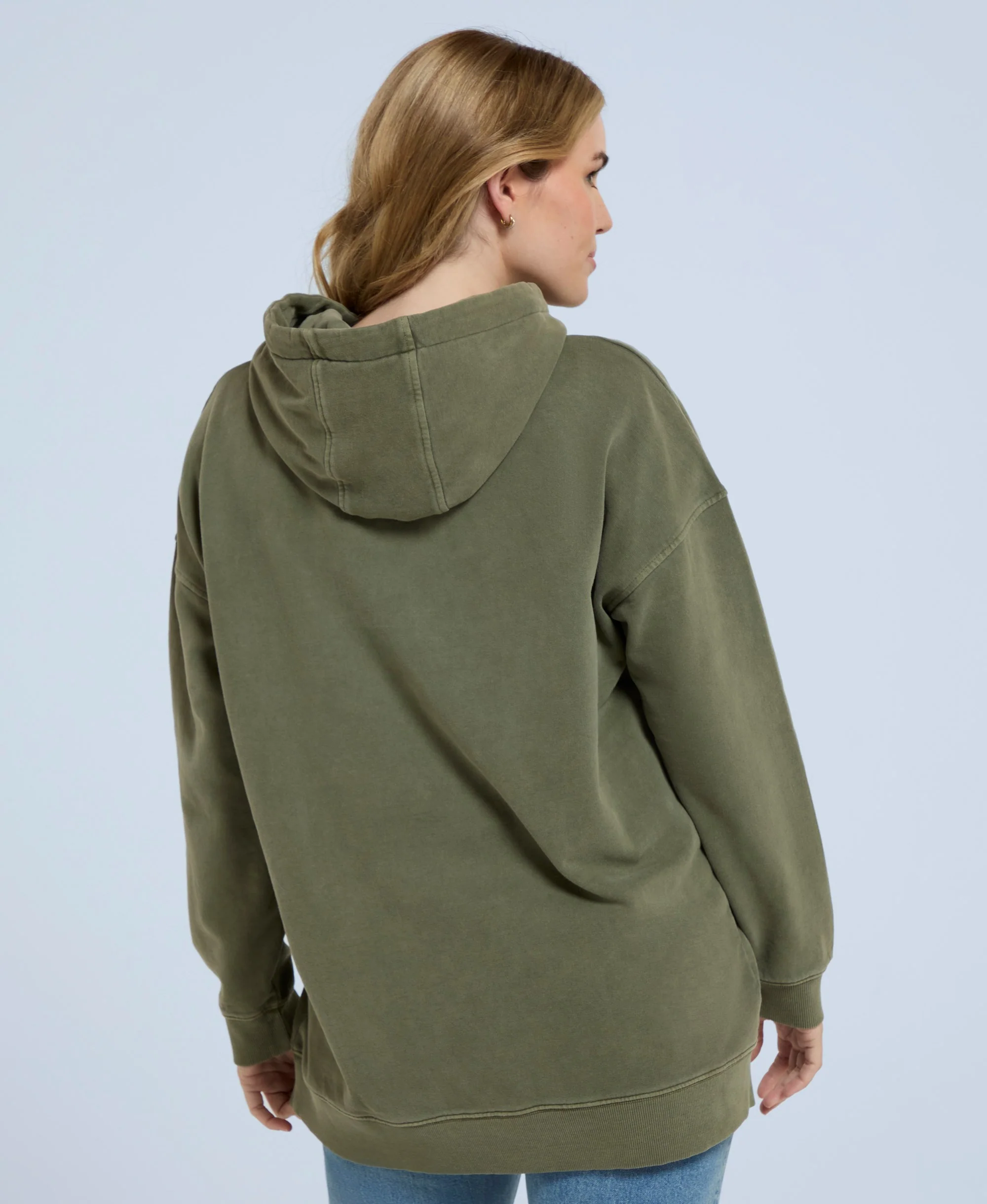 Amber Womens Relaxed Hoodie - Khaki - Image 4