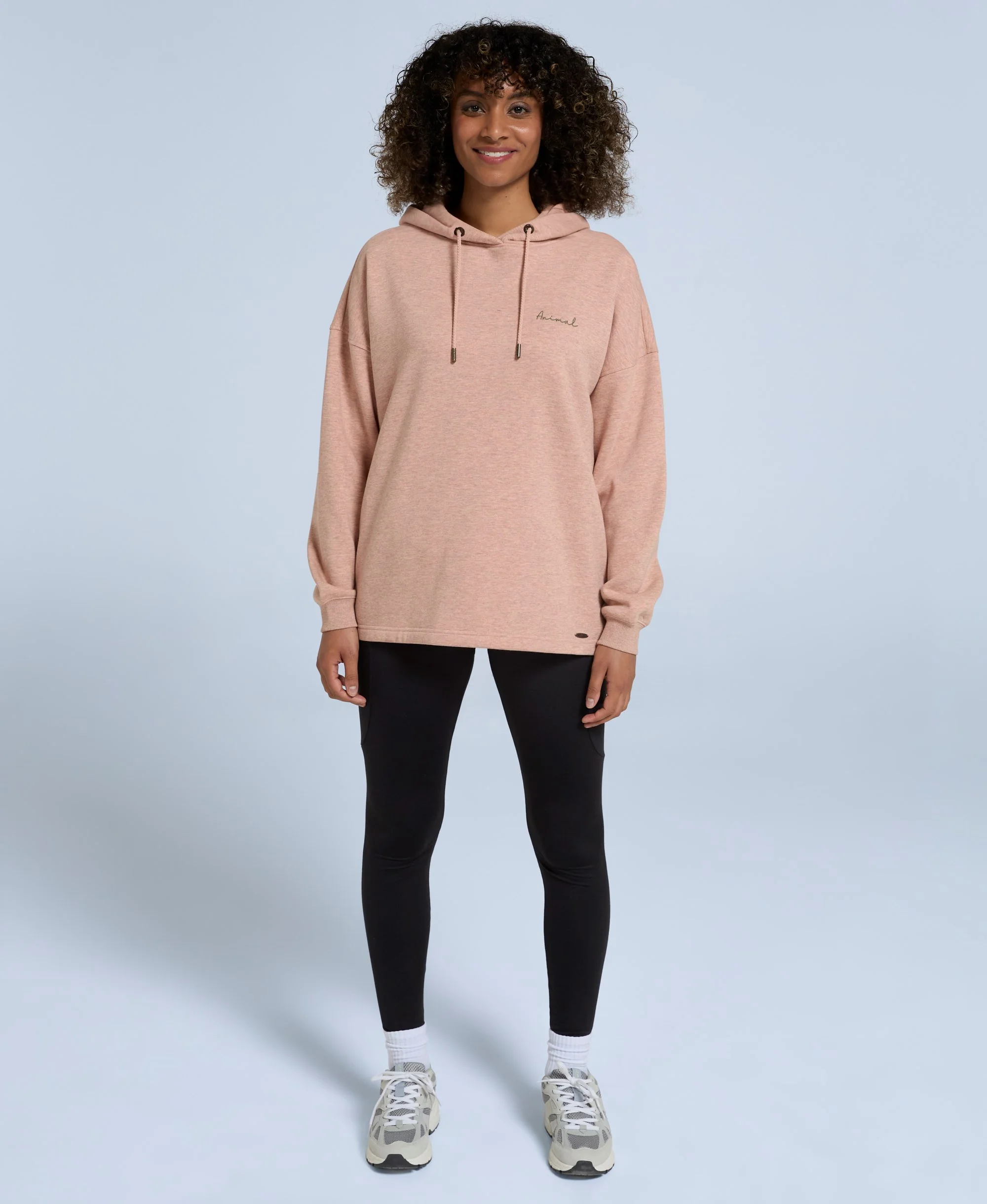 Amber Womens Relaxed Hoodie - Light Pink - Image 3