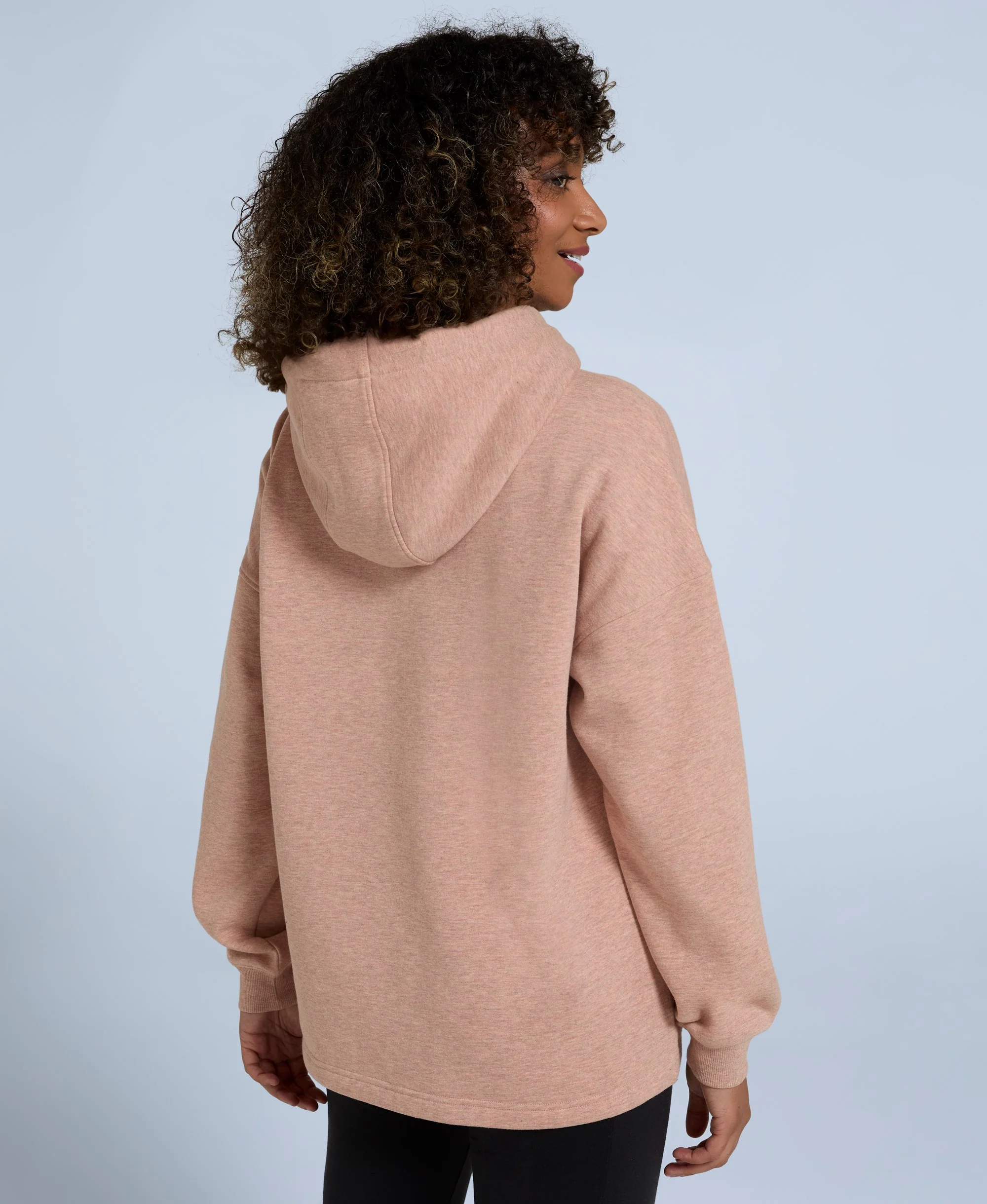 Amber Womens Relaxed Hoodie - Light Pink - Image 4