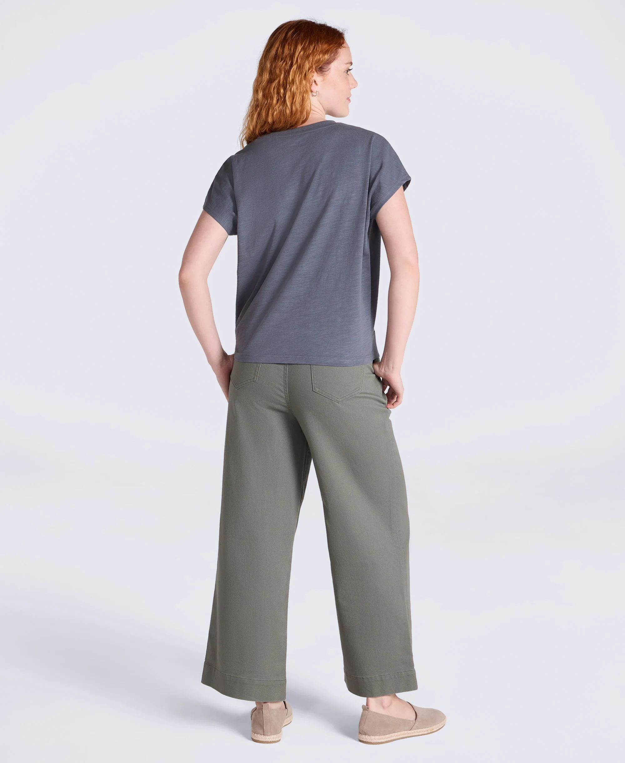 Aria Womens Knot Front T-Shirt - Charcoal - Image 4