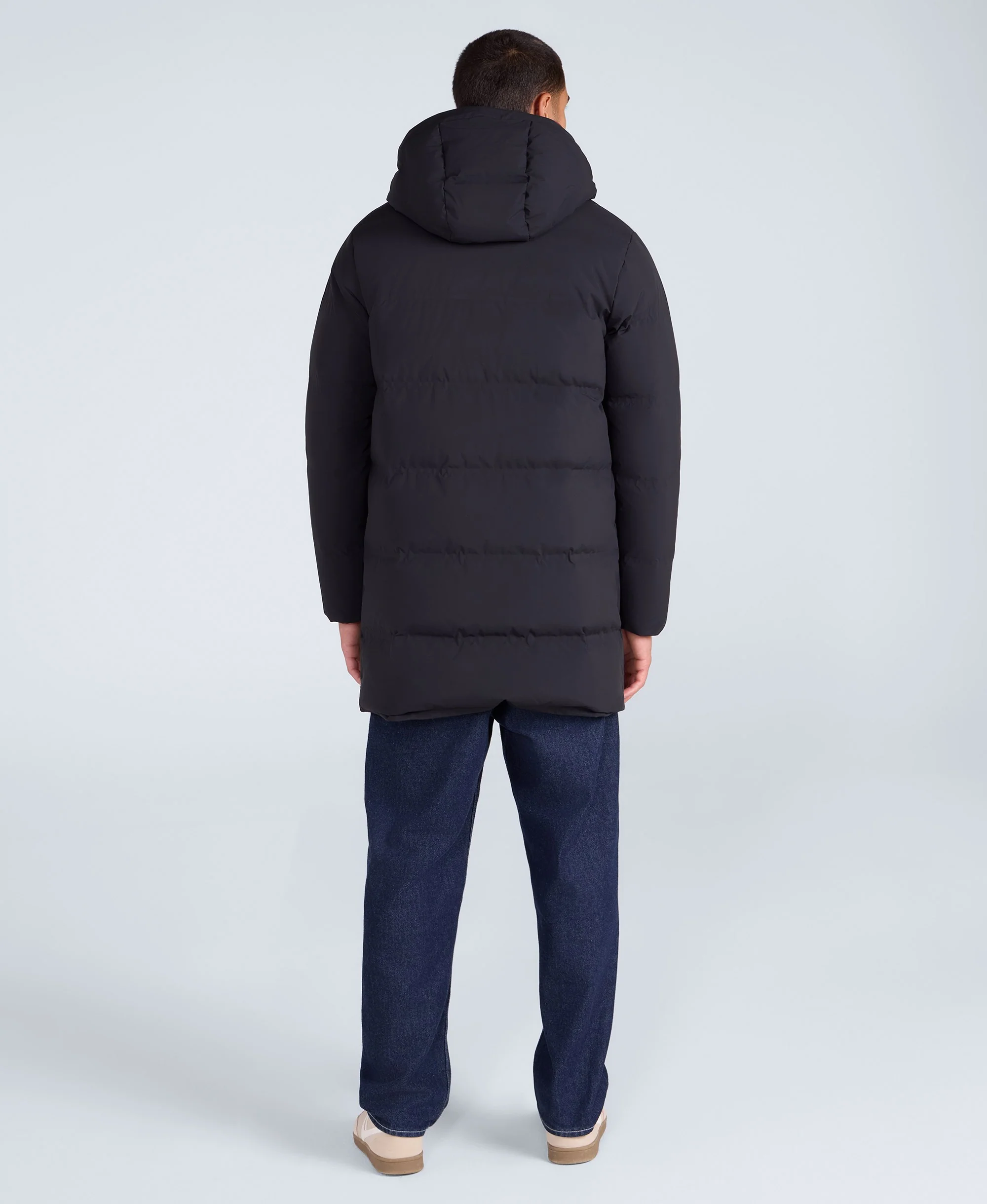 Mens Tech Down Heat Sealed Coat - Black - Image 4