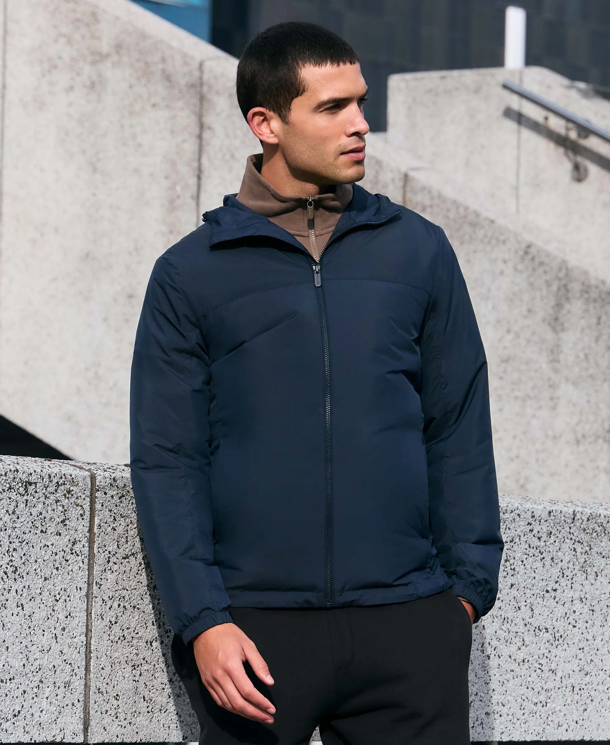 Sunrise Mens Light Packable Travel Jacket - Navy