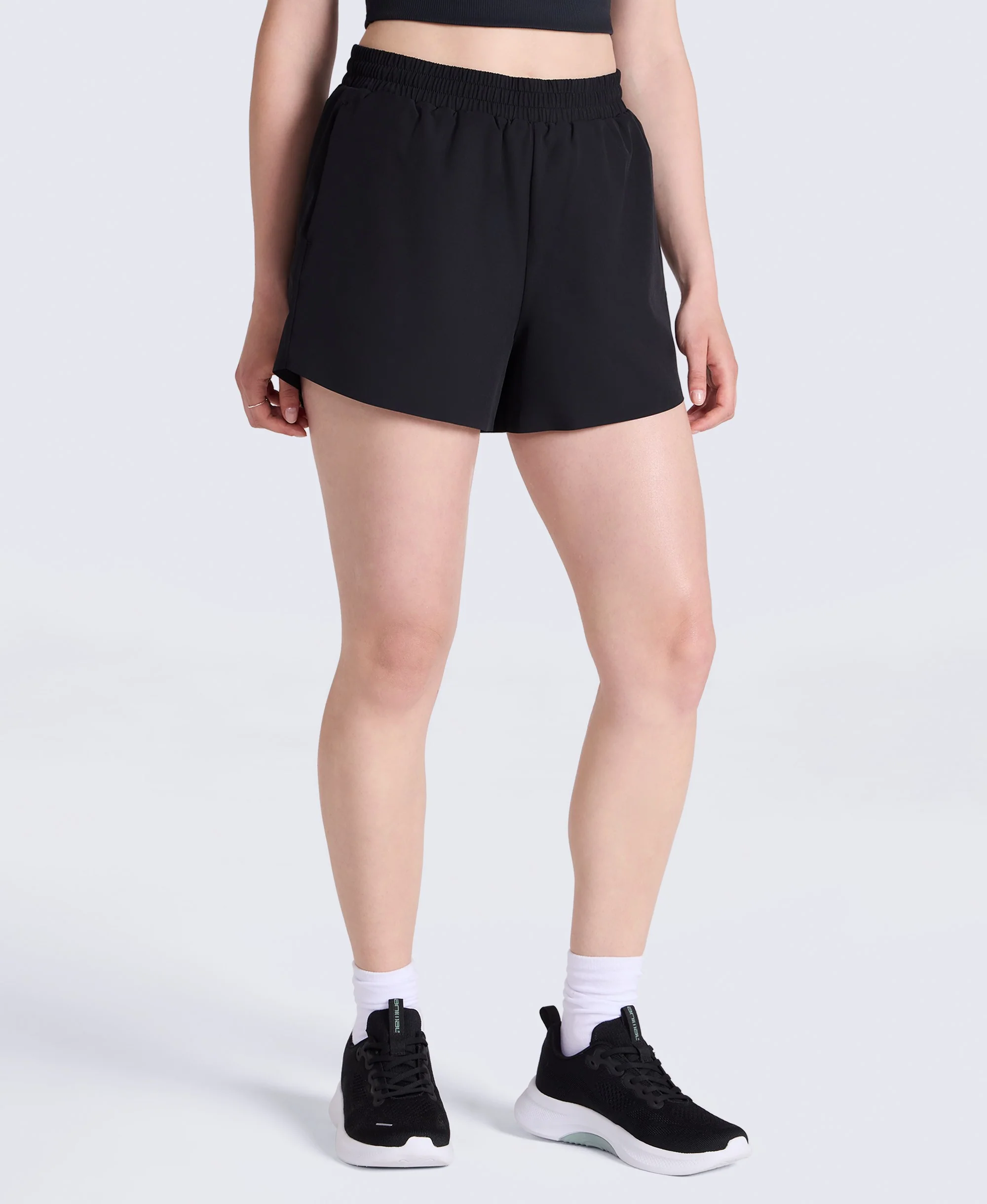 Womens Active Running Shorts - Black