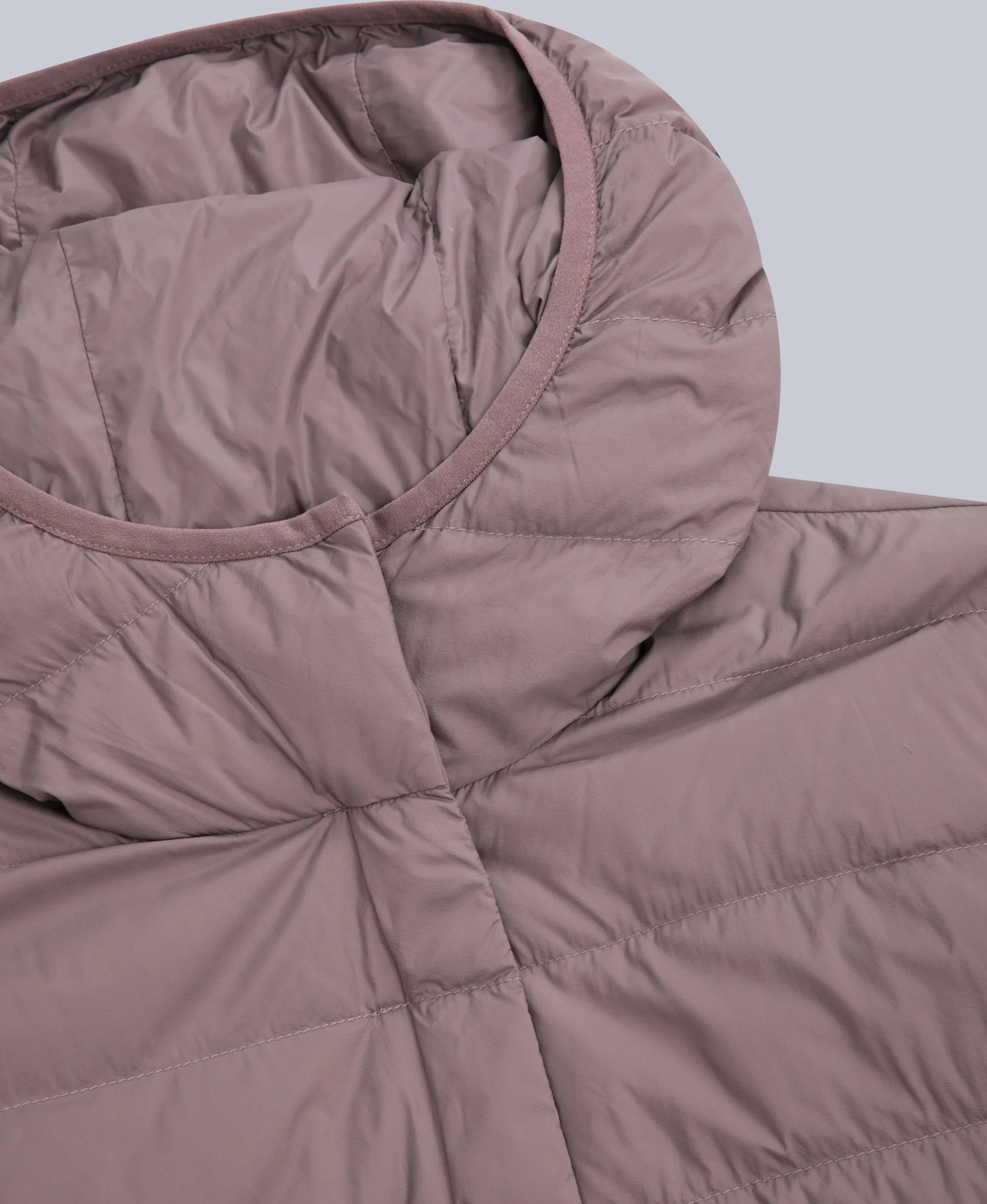 Womens Lightweight Down Packable Jacket - Dusky Purple - Image 8