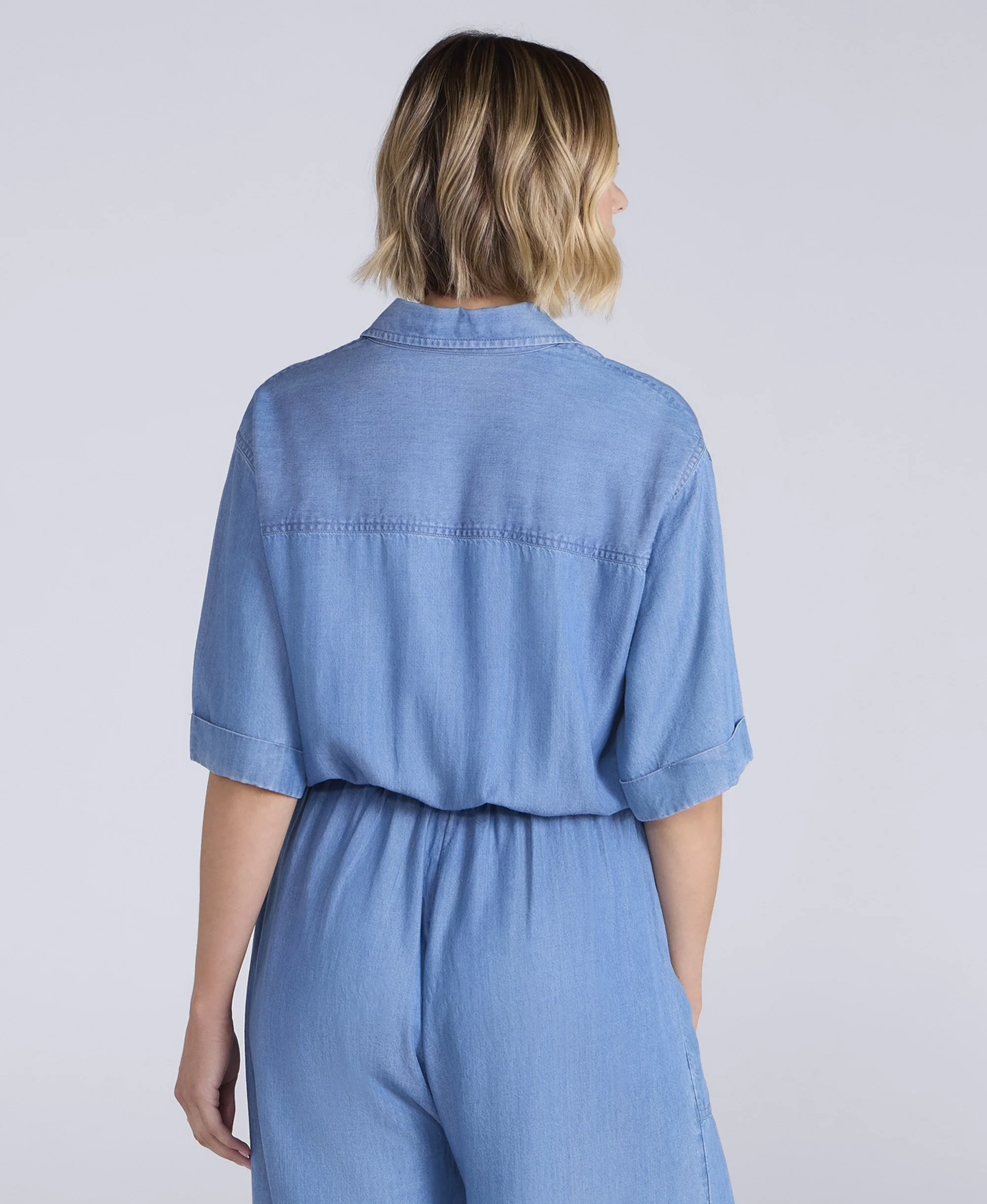 Olivia Womens Jumpsuit - Light Blue - Image 3