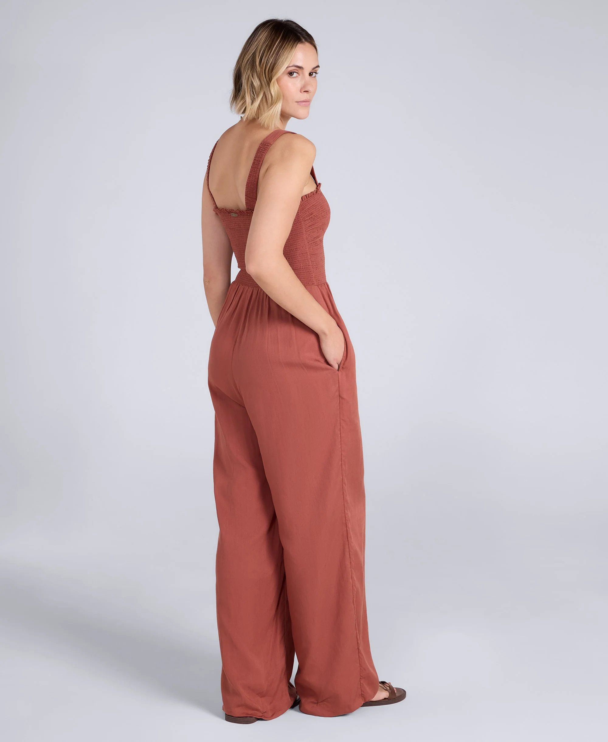 Astrid Womens Jumpsuit - Rust - Image 4