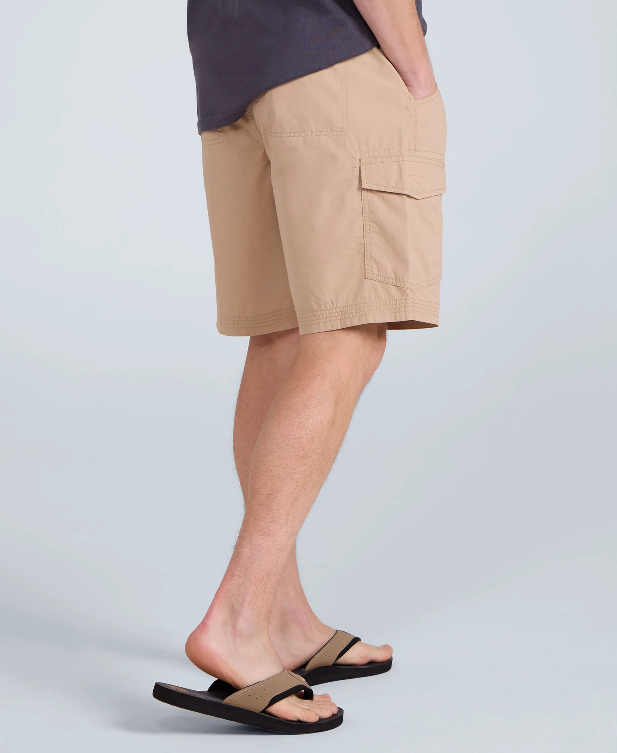 Atlantis Mens Cargo Shorts - Beige - Image 5