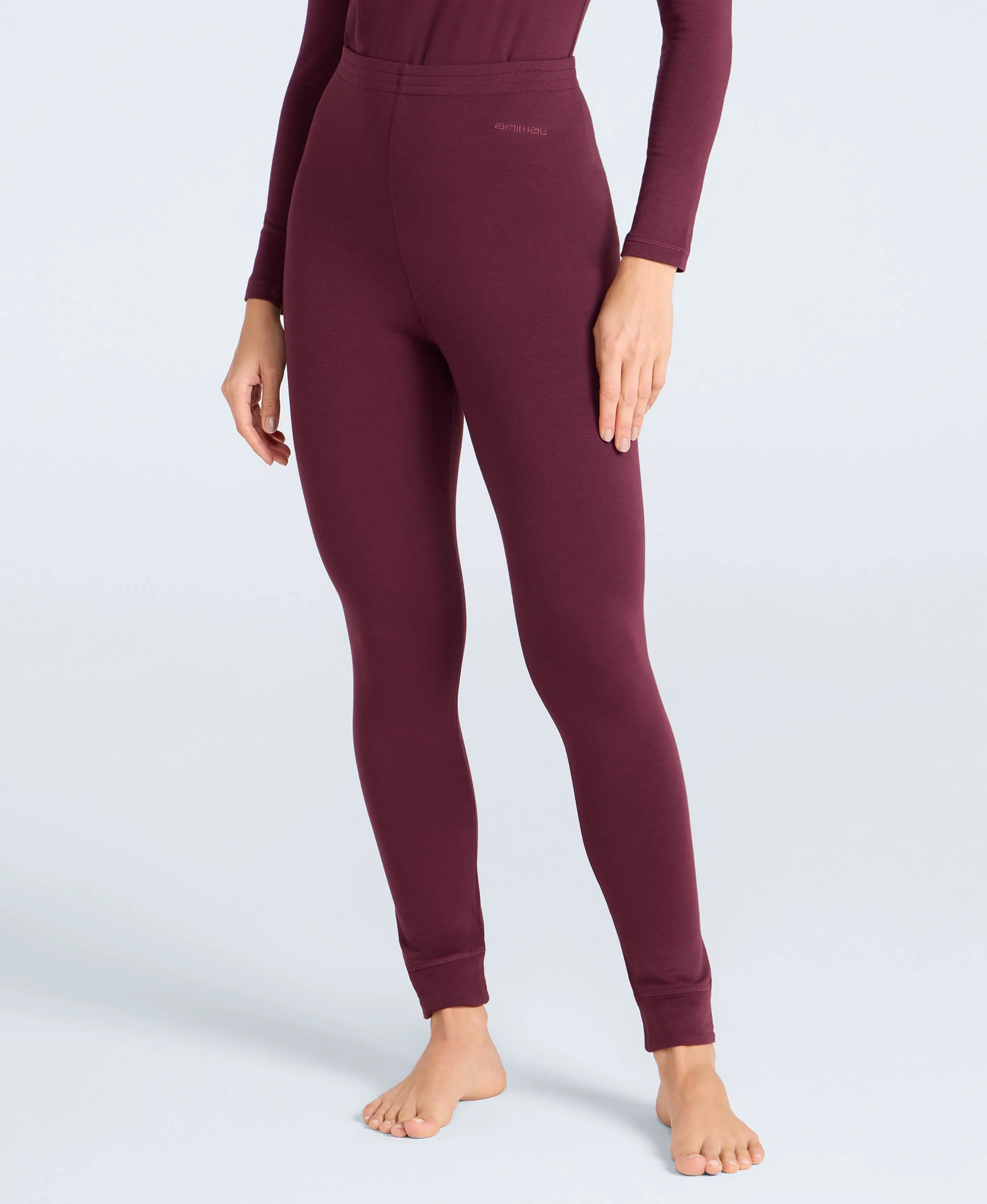 Blaze Womens Base Layer Pants - Burgundy