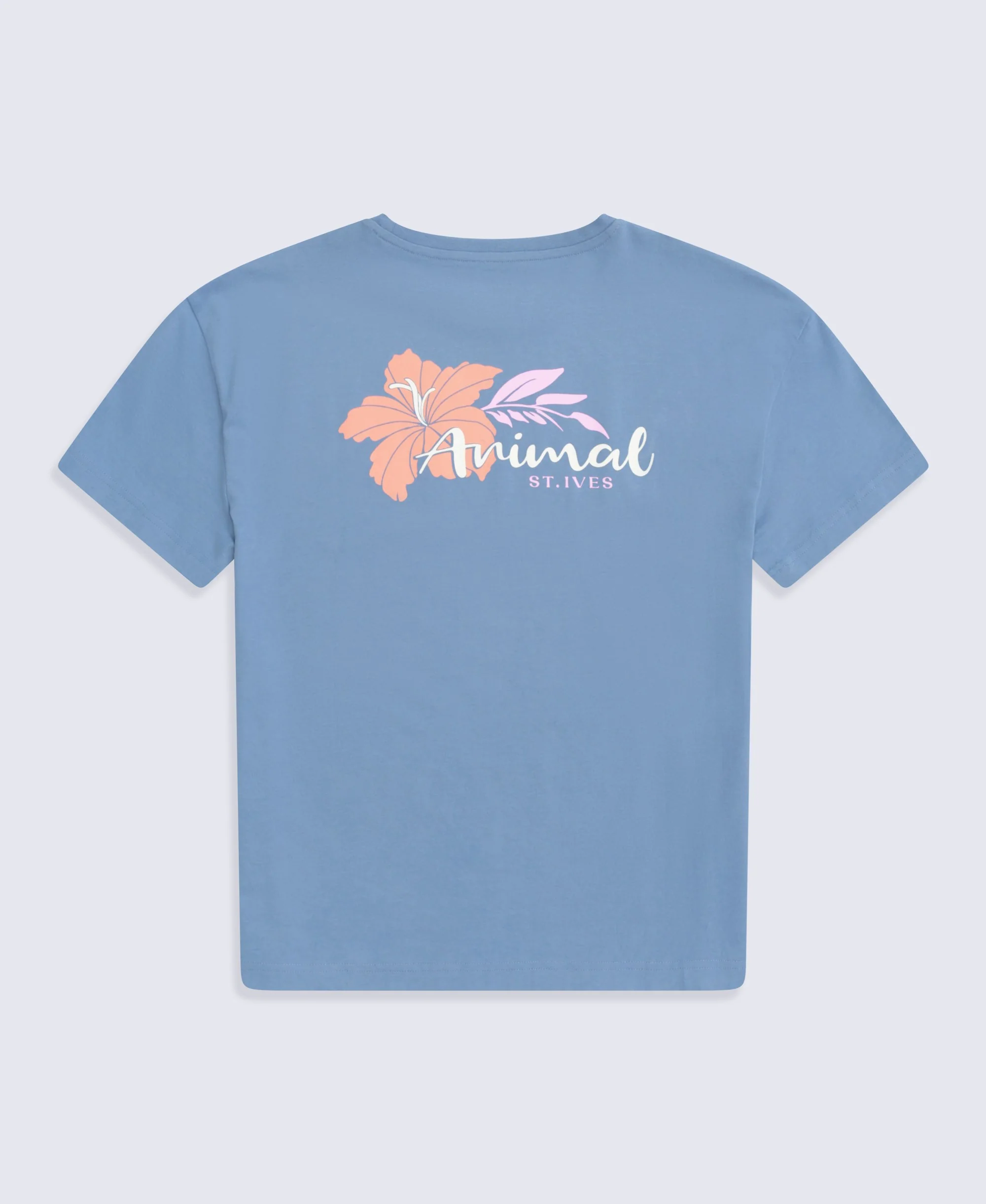 Leena St Ives Womens Printed T-Shirt - Blue - Image 2