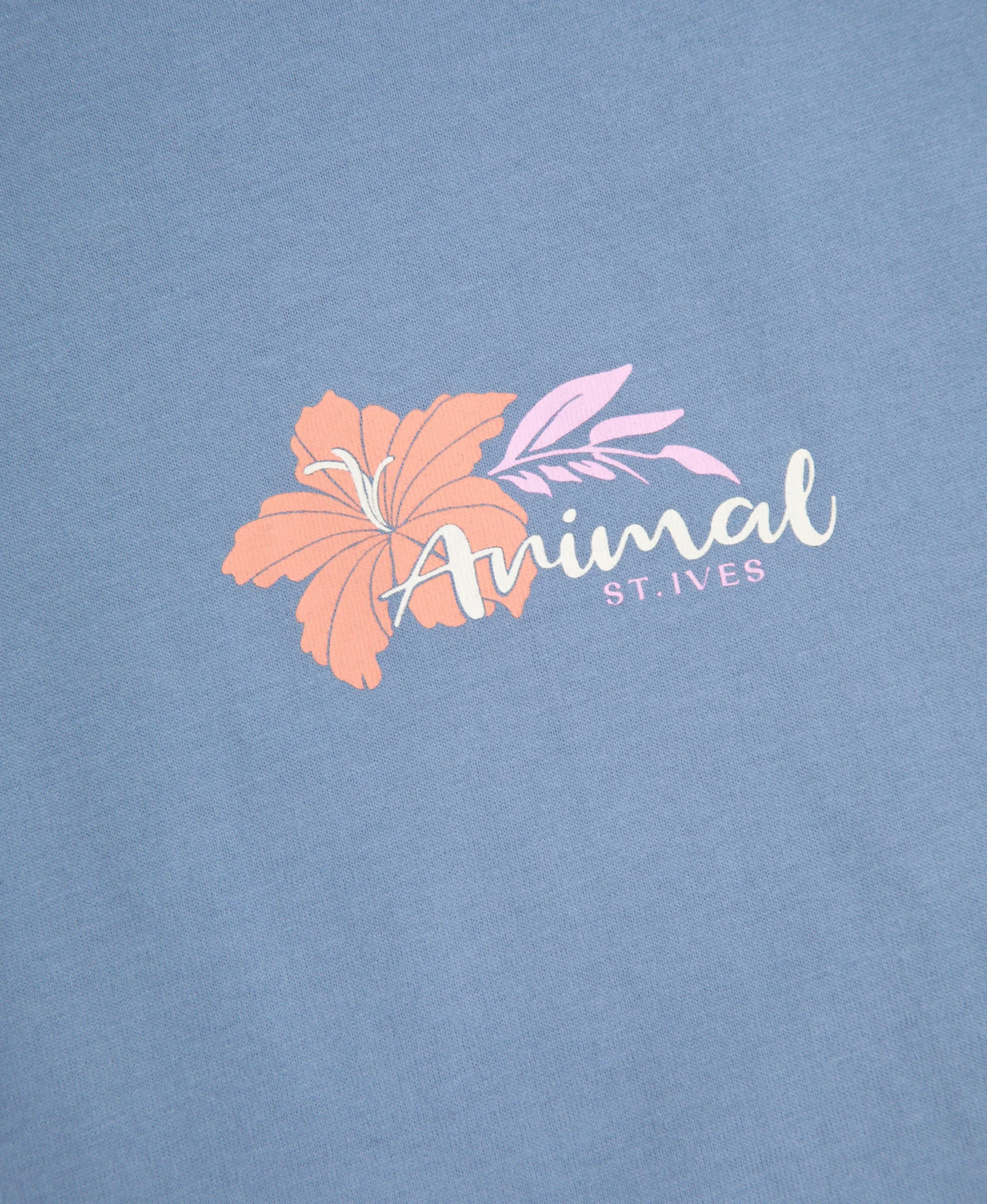 Leena St Ives Womens Printed T-Shirt - Blue - Image 4