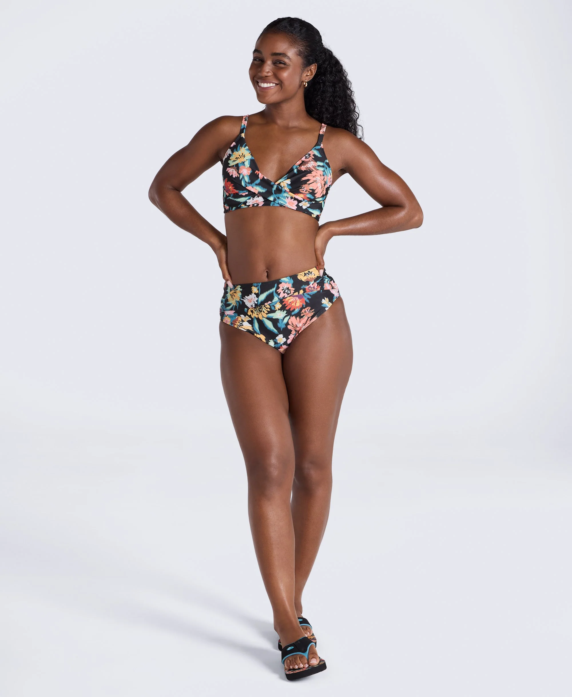 Bondi Womens Wrap Bikini Bottoms - Black - Image 2