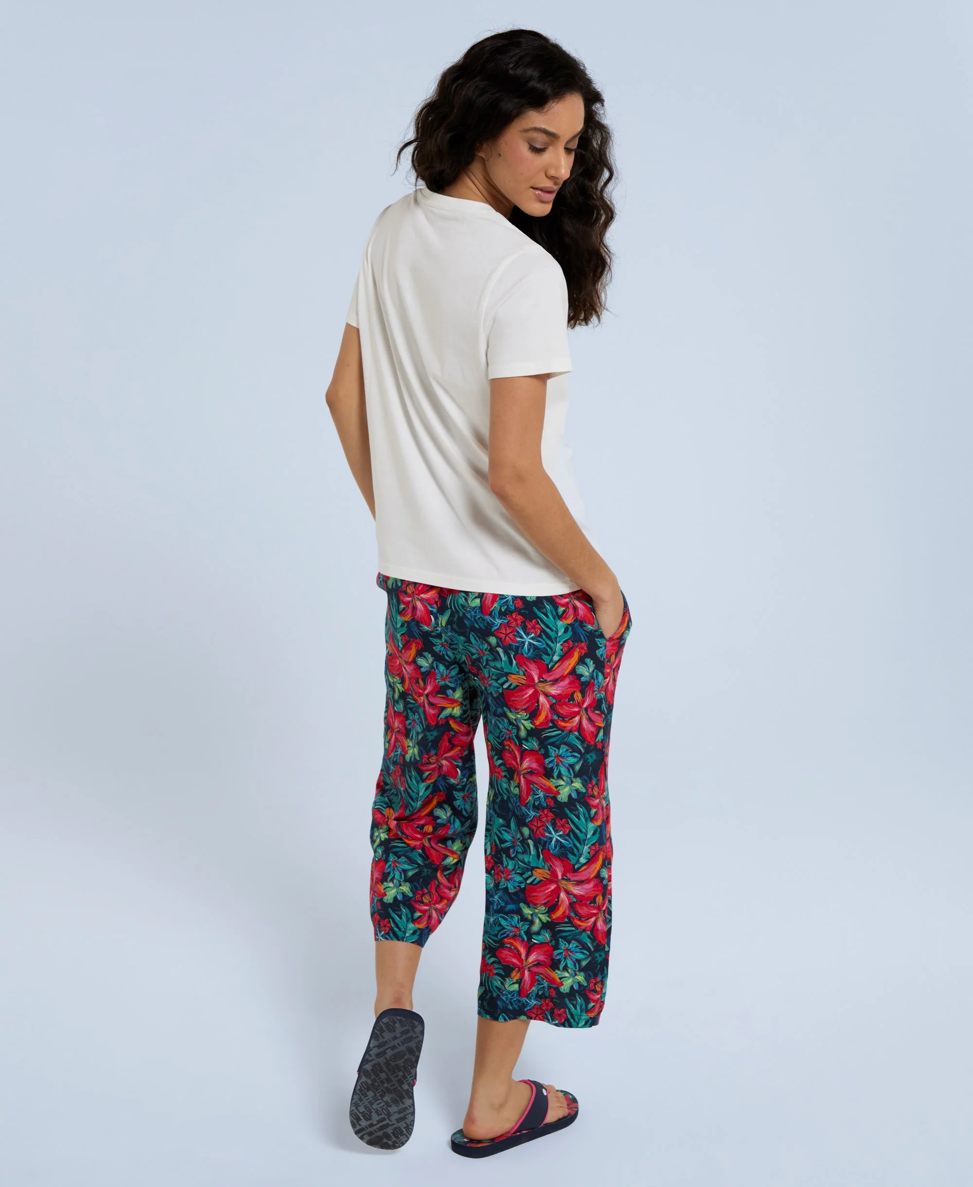 Carina Hibiscus Womens T-Shirt - White - Image 4