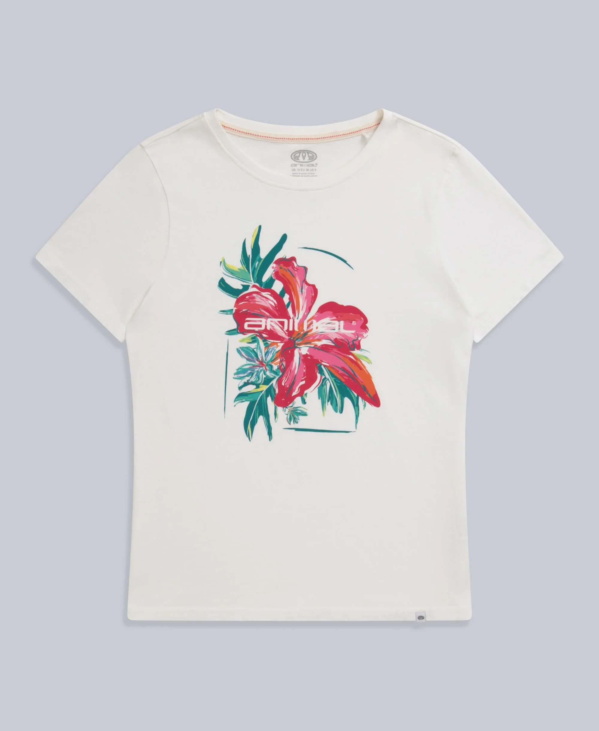 Carina Hibiscus Womens T-Shirt - White - Image 6