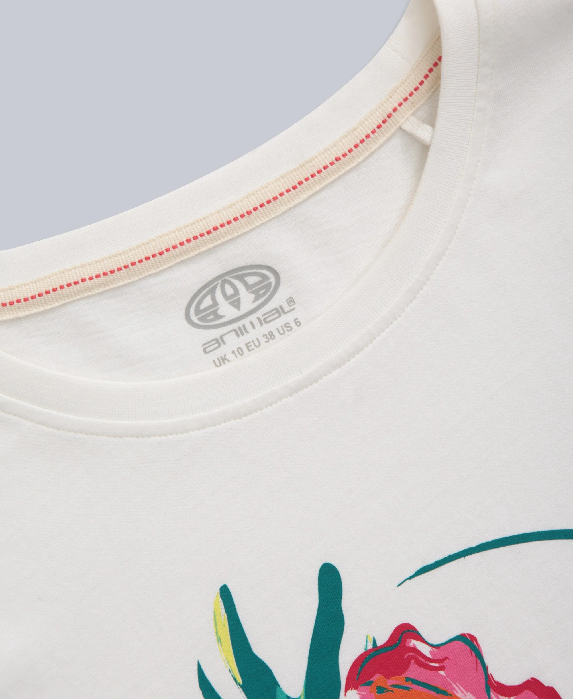 Carina Hibiscus Womens T-Shirt - White - Image 8