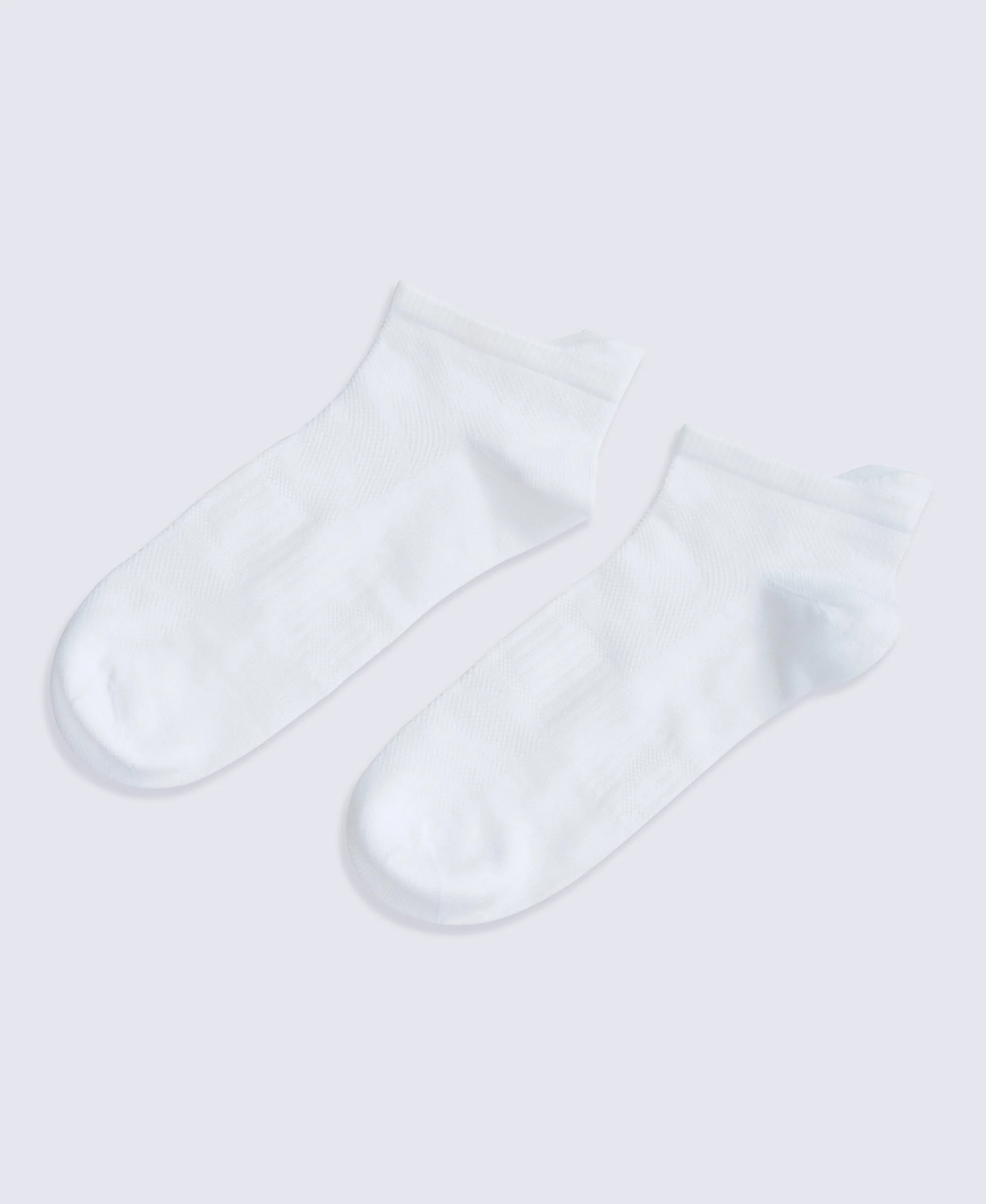 Casey Cotton Rich Trainer Socks- 5 Pack - White - Image 2