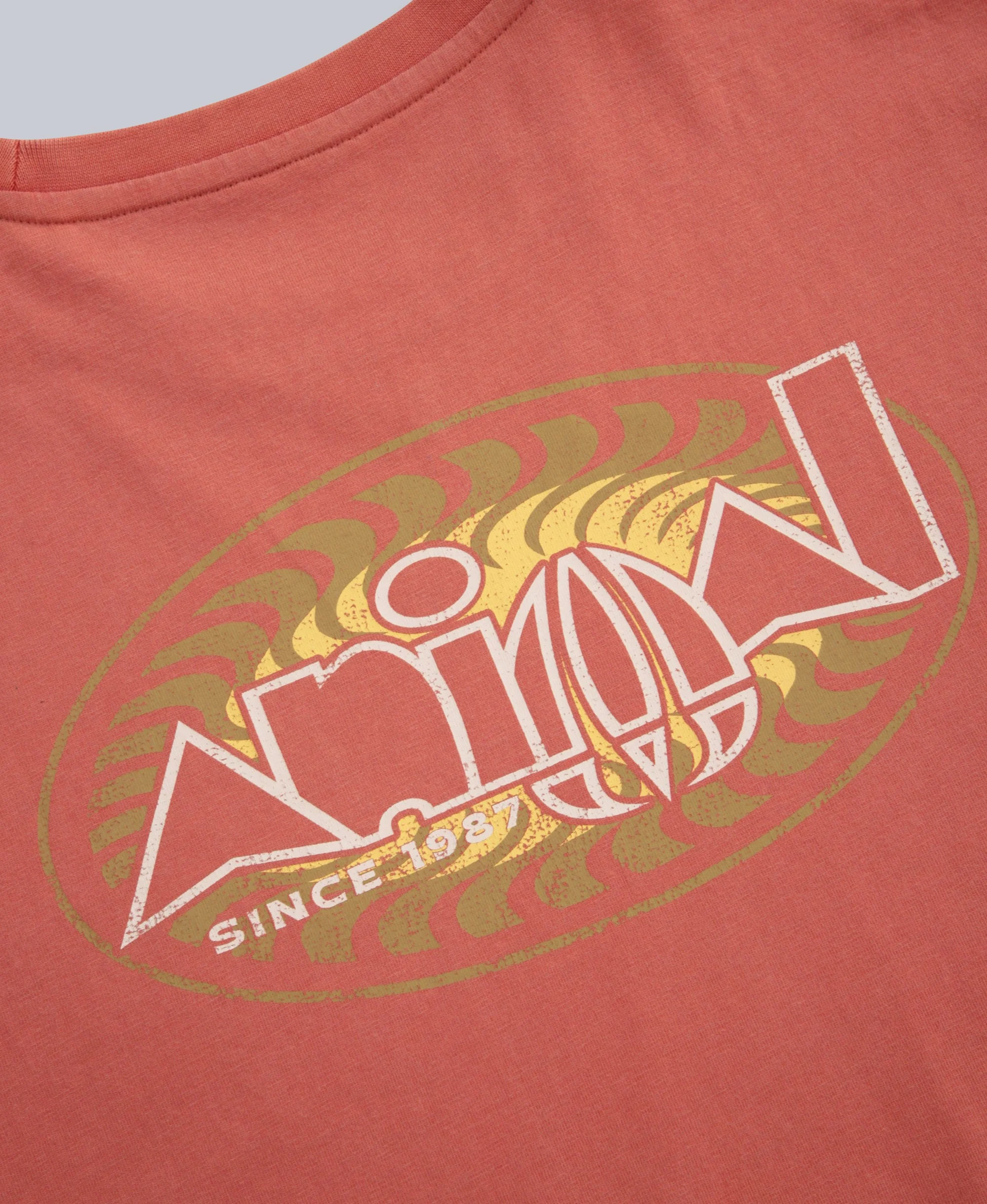 Chase Mens Graphic Relaxed T-Shirt - Burnt Orange - Image 10