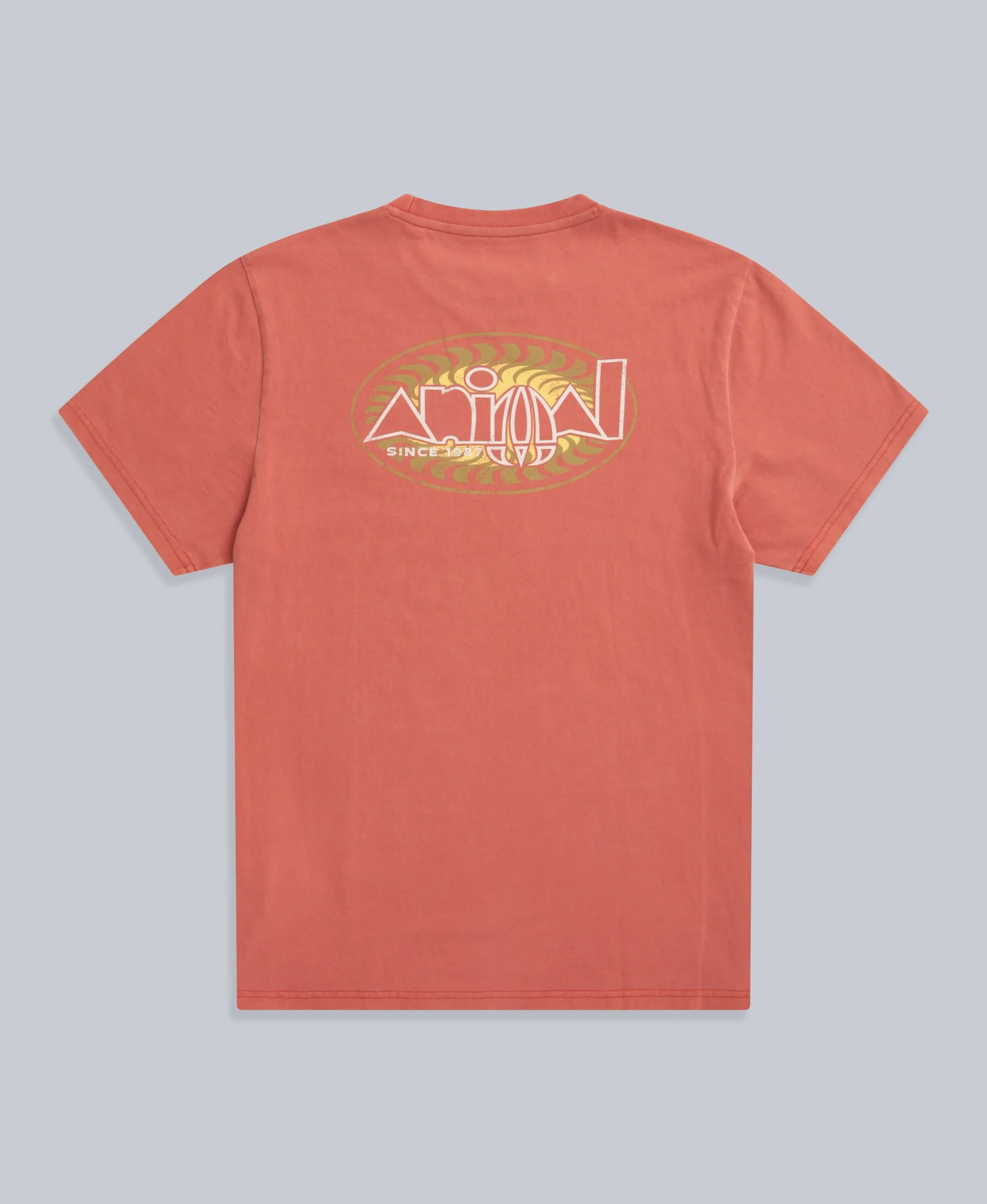 Chase Mens Graphic Relaxed T-Shirt - Burnt Orange - Image 7