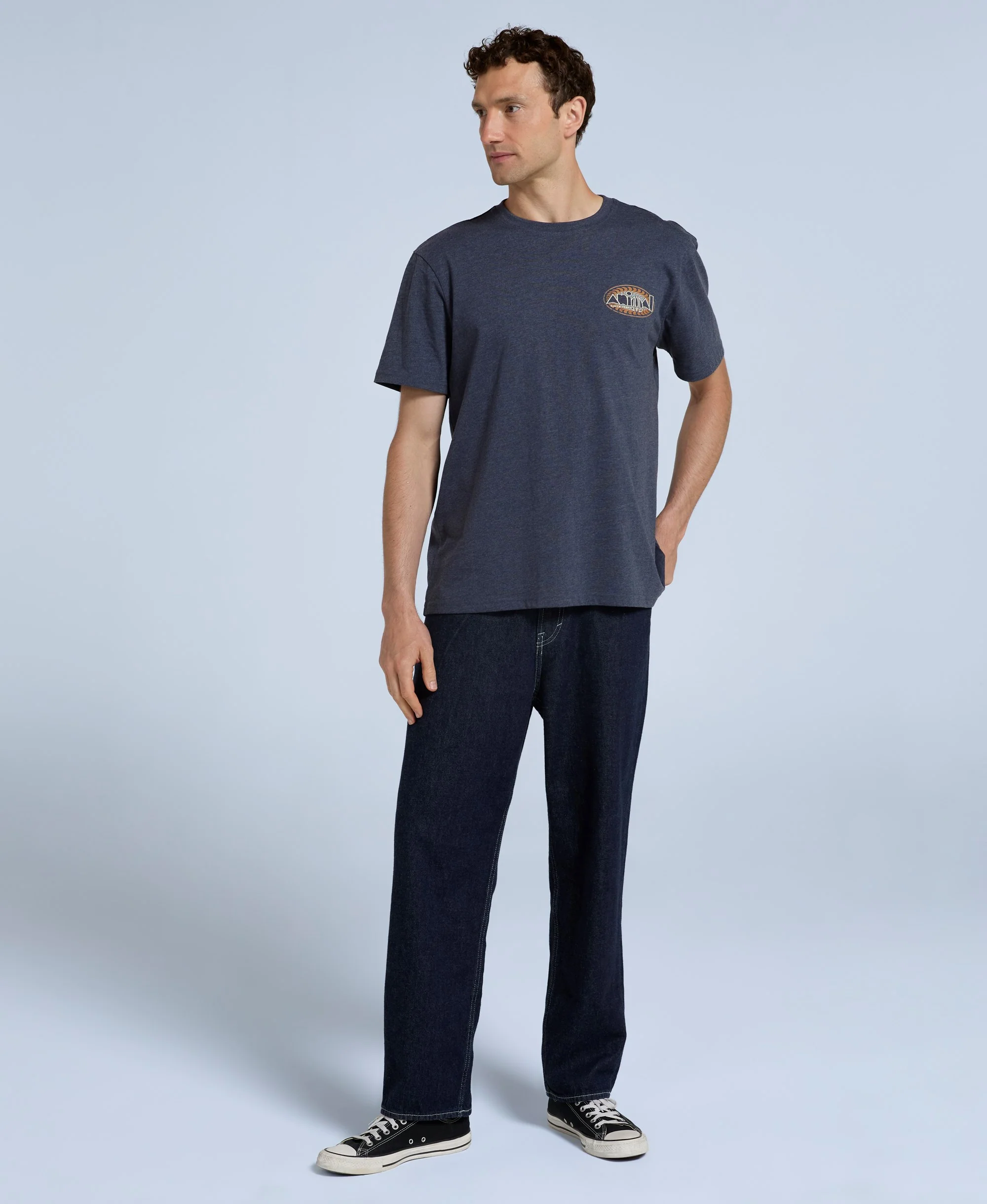 Chase Mens Graphic Relaxed T-Shirt - Dark Blue - Image 4