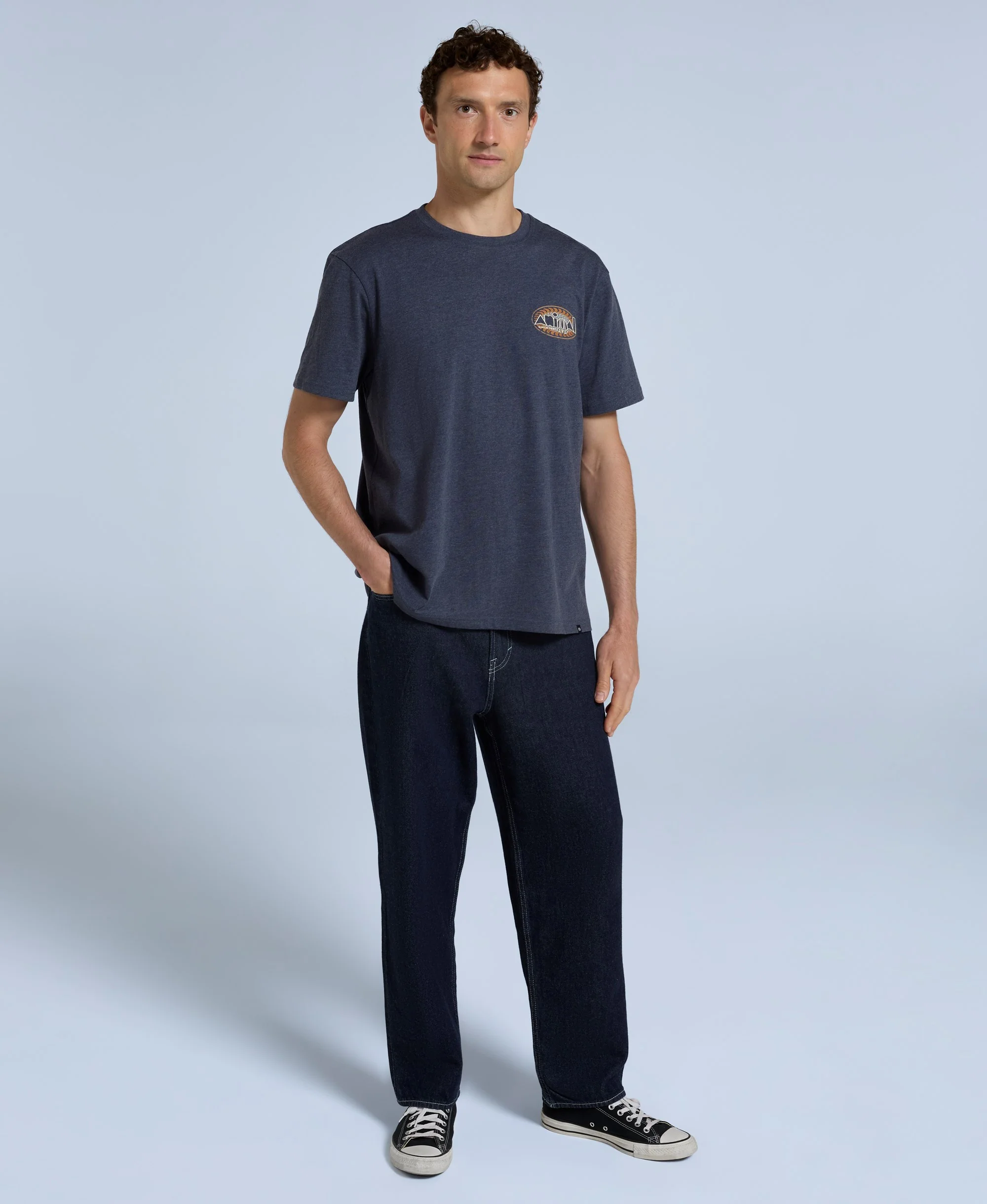 Chase Mens Graphic Relaxed T-Shirt - Dark Blue - Image 6