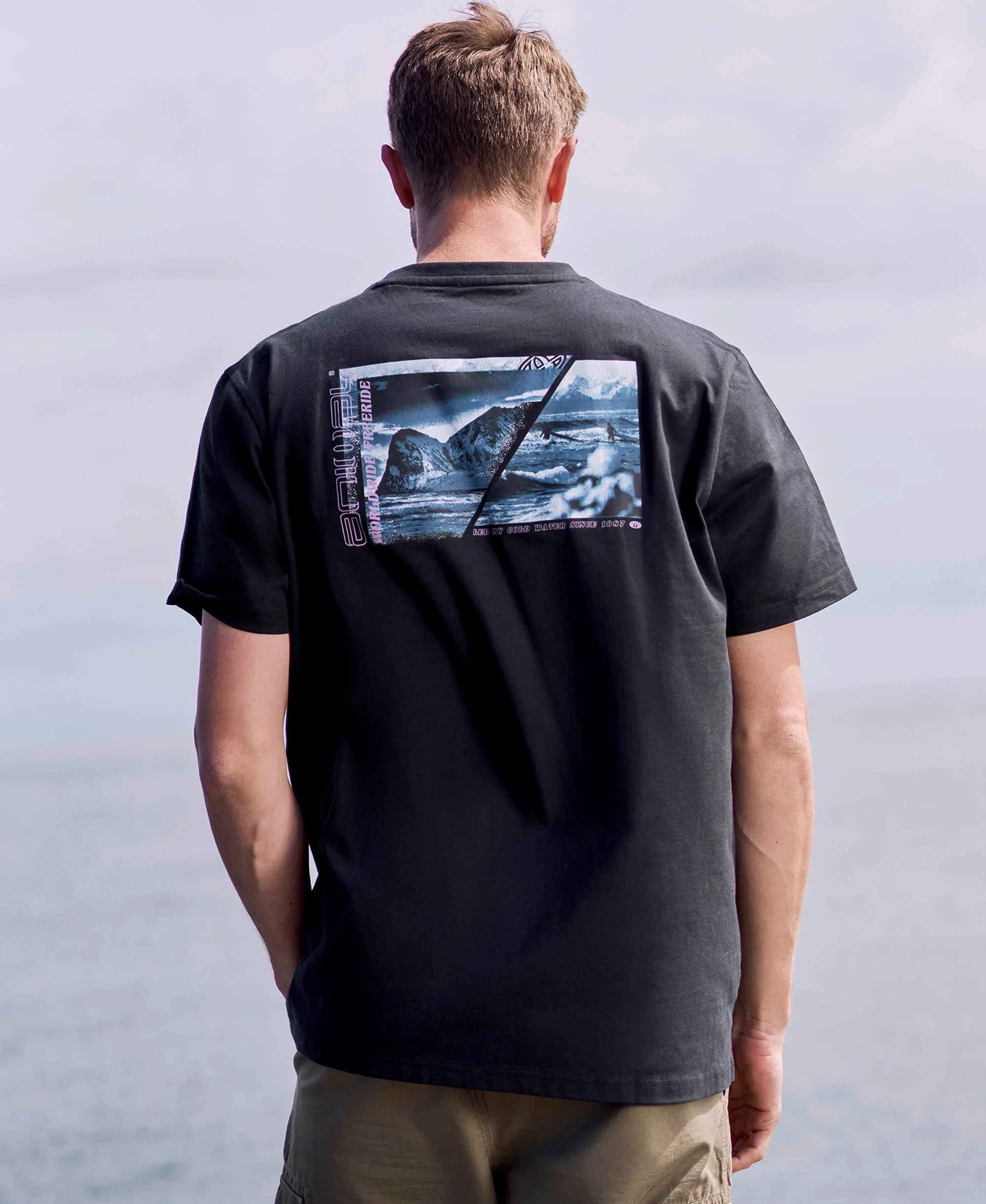 Chase Mens Graphic Relaxed T-Shirt - Jet Black - Image 2