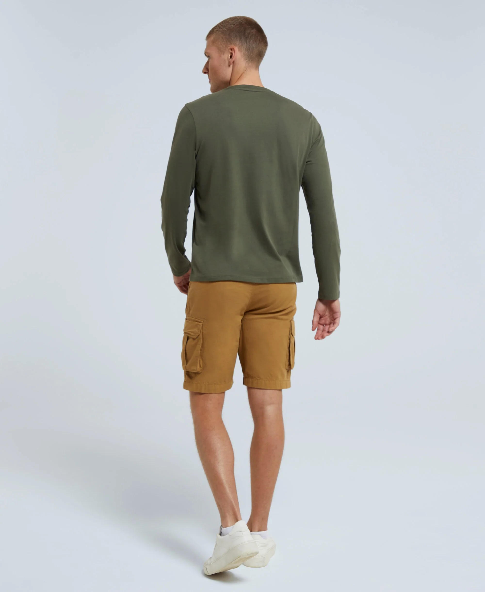 Classico Mens Long Sleeve Tee - Khaki - Image 4