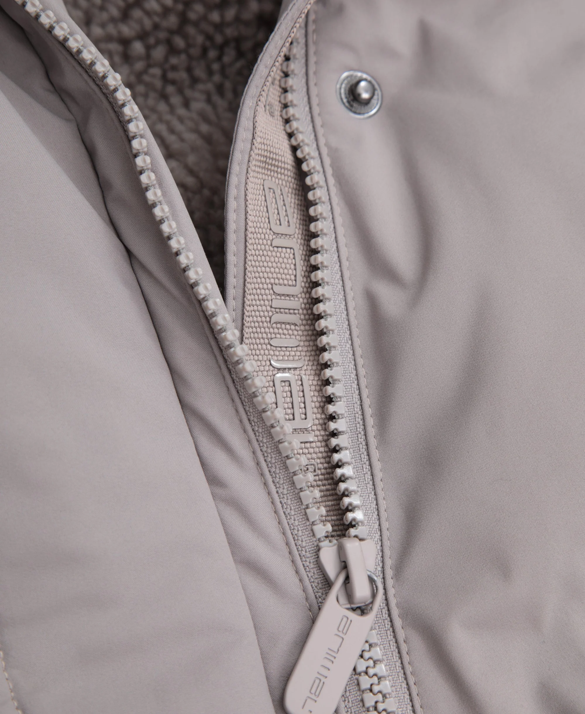 Cocoon Womens Borg Lined Padded Coat - Taupe - Image 10