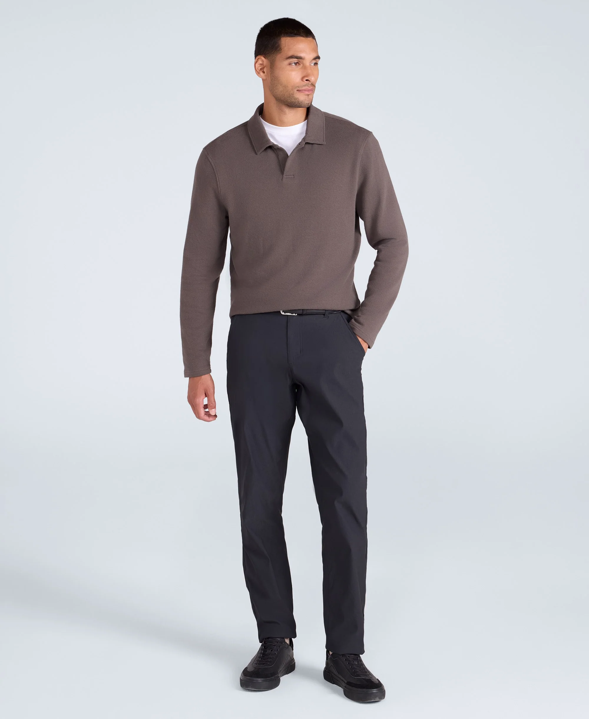 Commuter Mens 5 Pocket Stretch Trousers - Black - Image 2