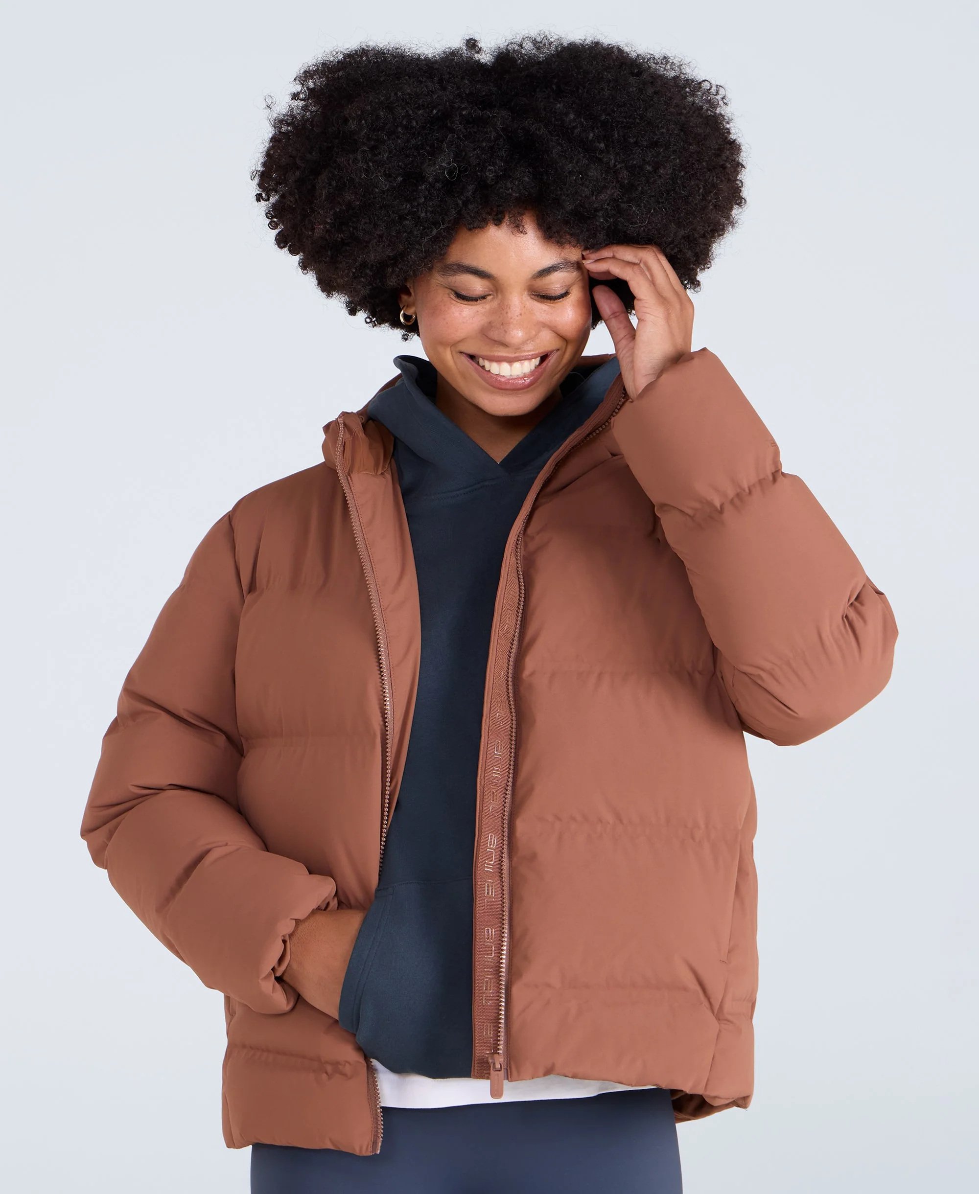 Cosi Cloud Womens Down Jacket - Rust - Image 3