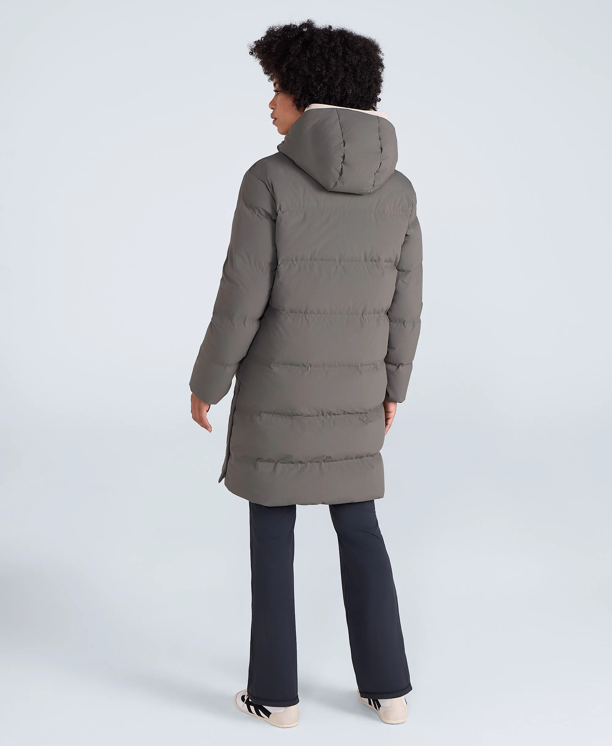 Cosi Cloud Womens Mid Length Down Coat - Khaki - Image 4
