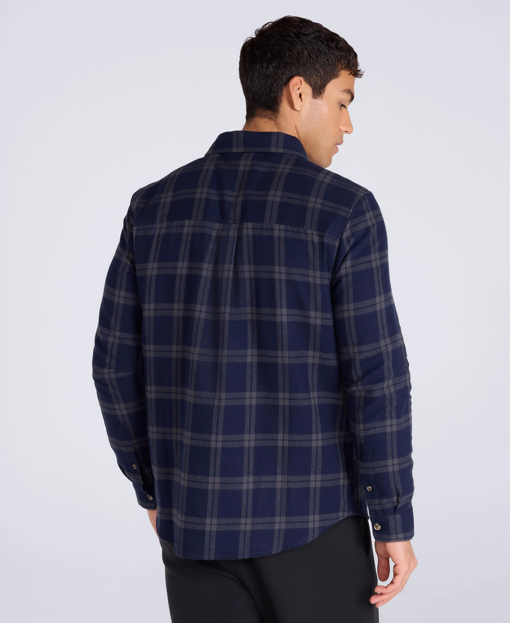 Cove Mens Flannel Shirt - Blue - Image 3