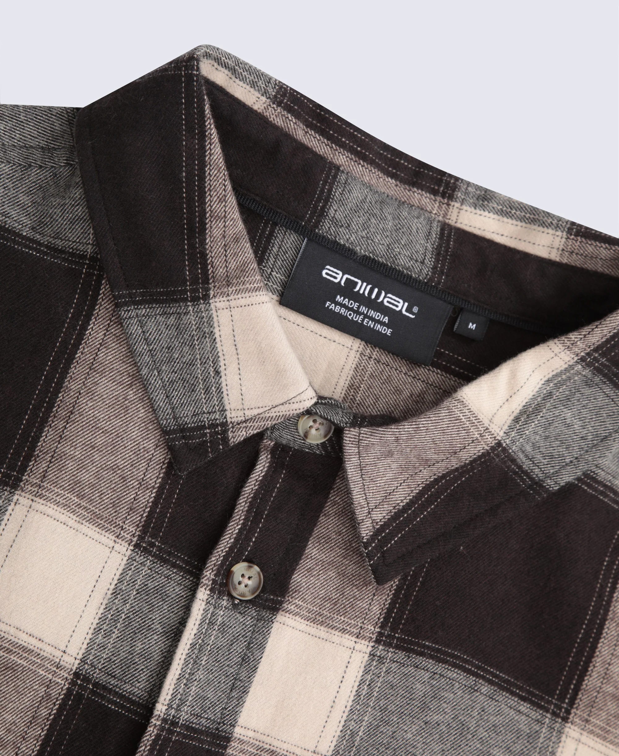 Cove Mens Flannel Shirt - Grey - Image 8