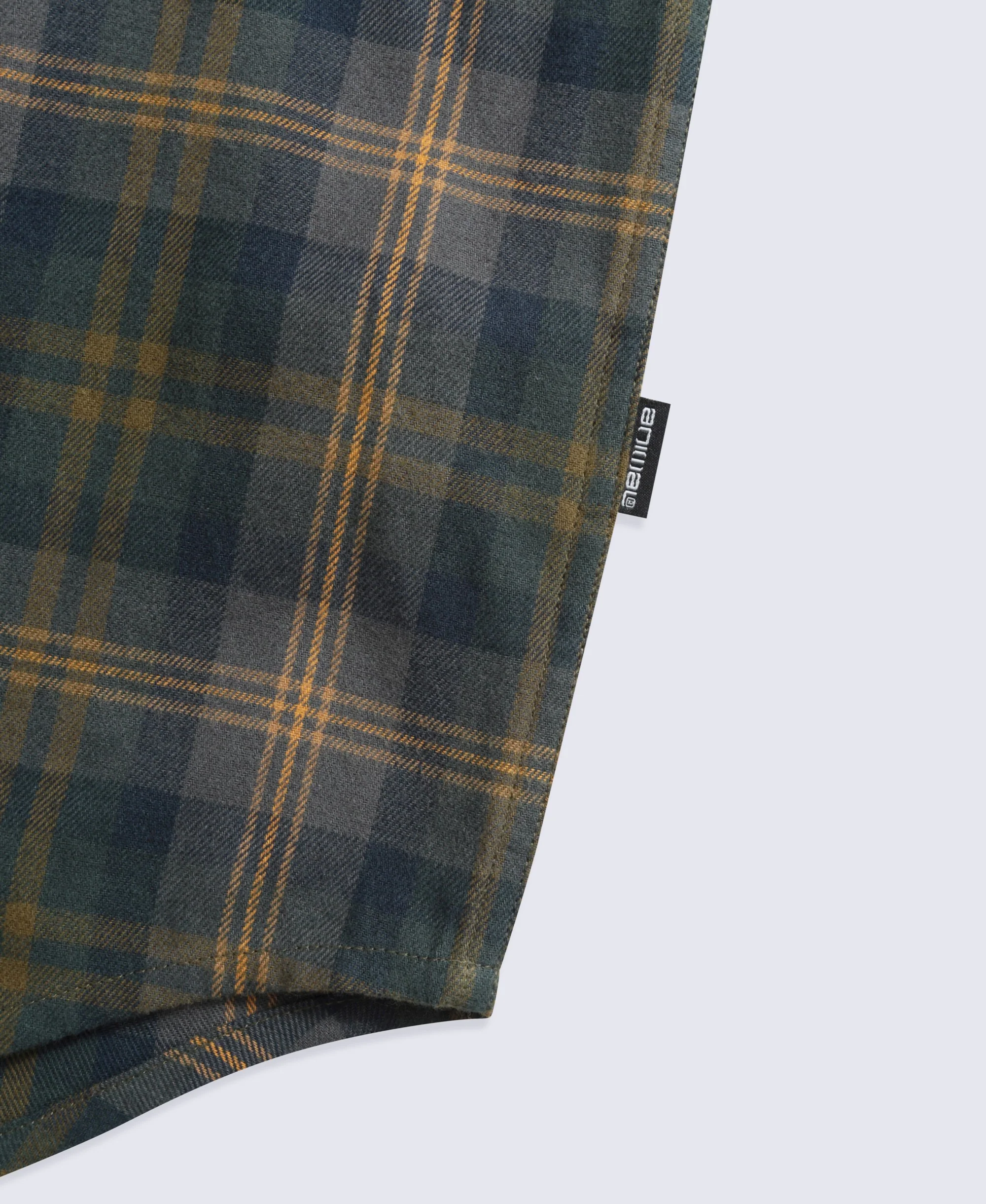 Cove Mens Flannel Shirt - Khaki - Image 5