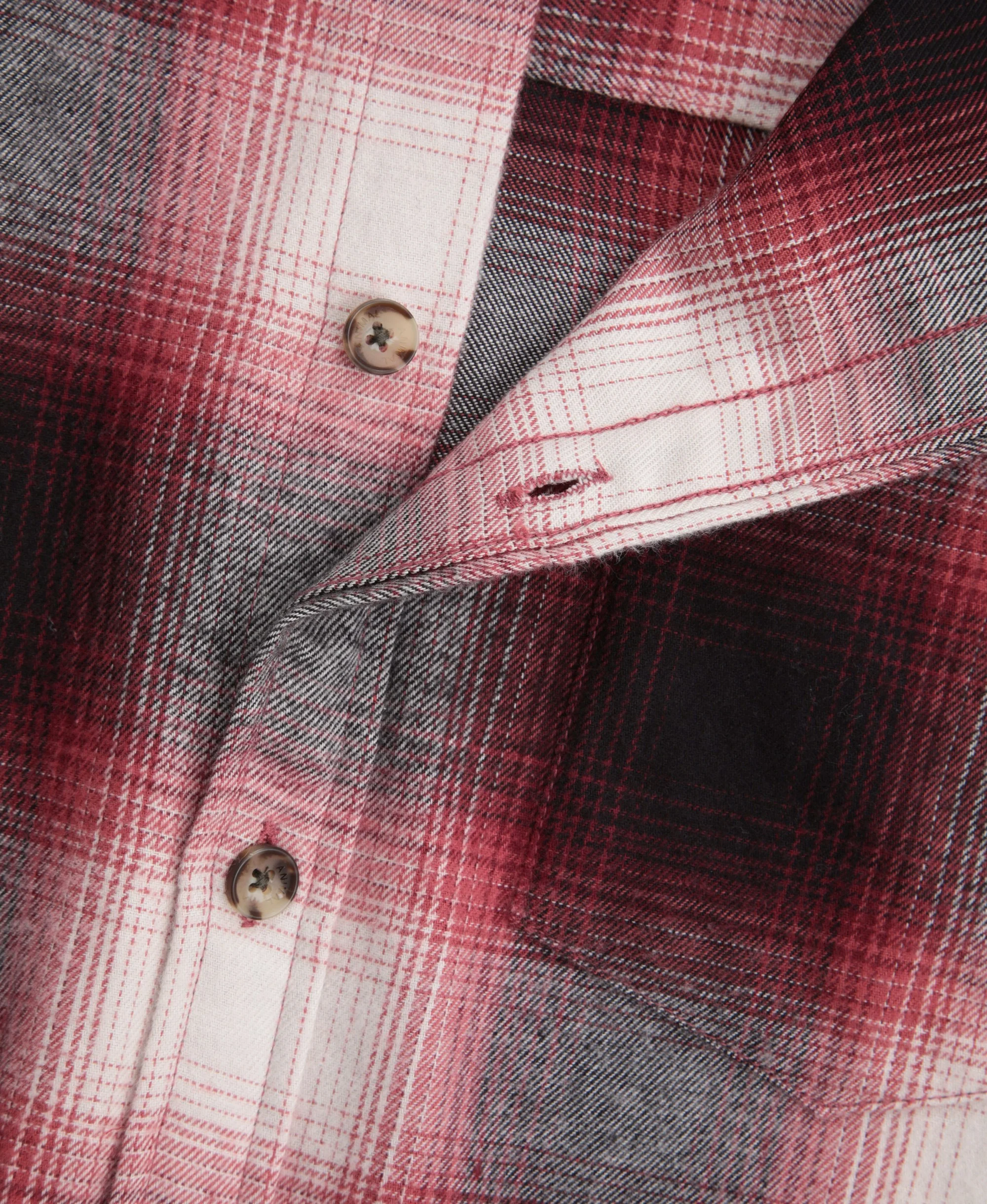 Cove Mens Flannel Shirt - Red - Image 9
