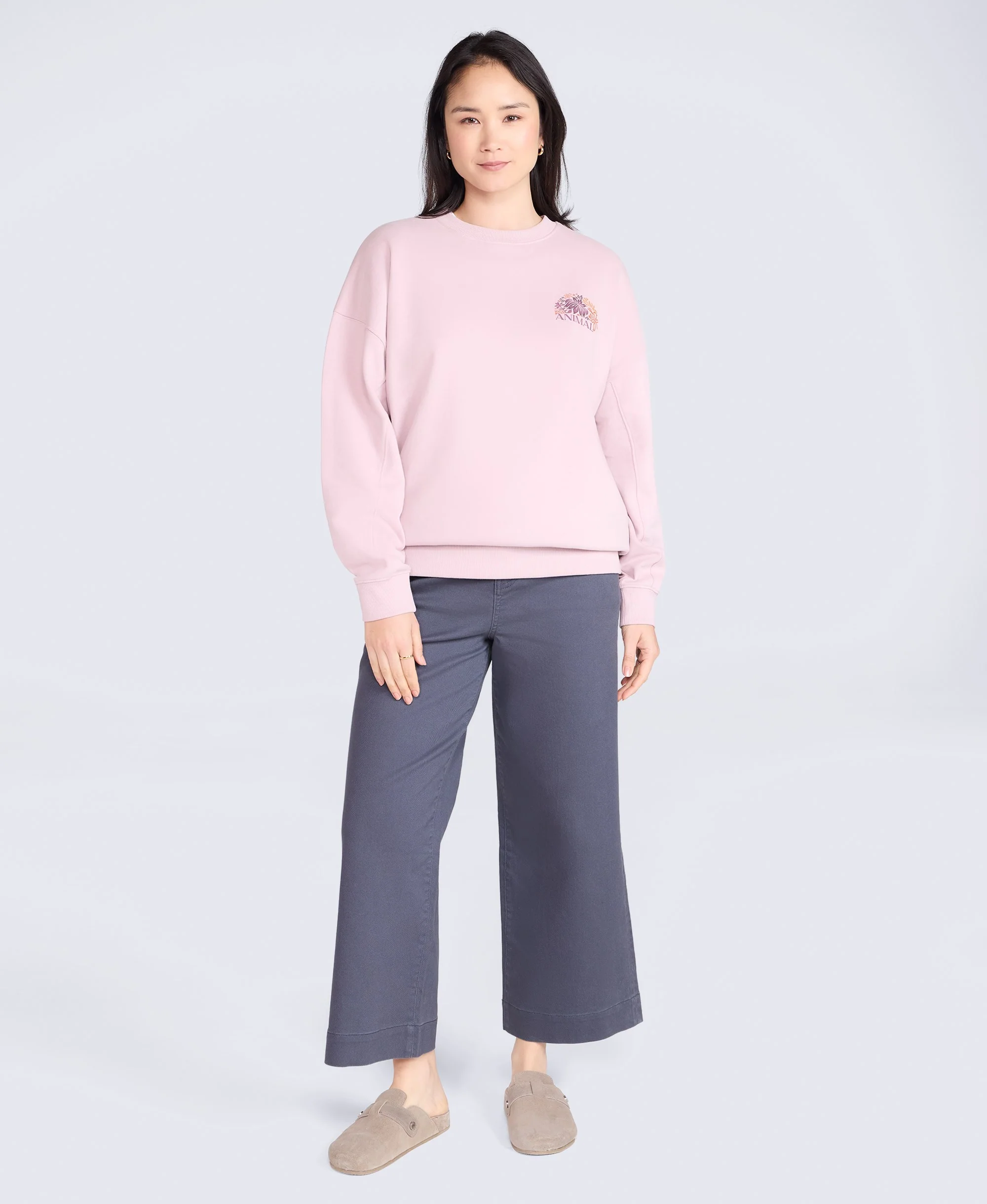 Dakota Womens Graphic Sweatshirt - Light Pink - Image 3