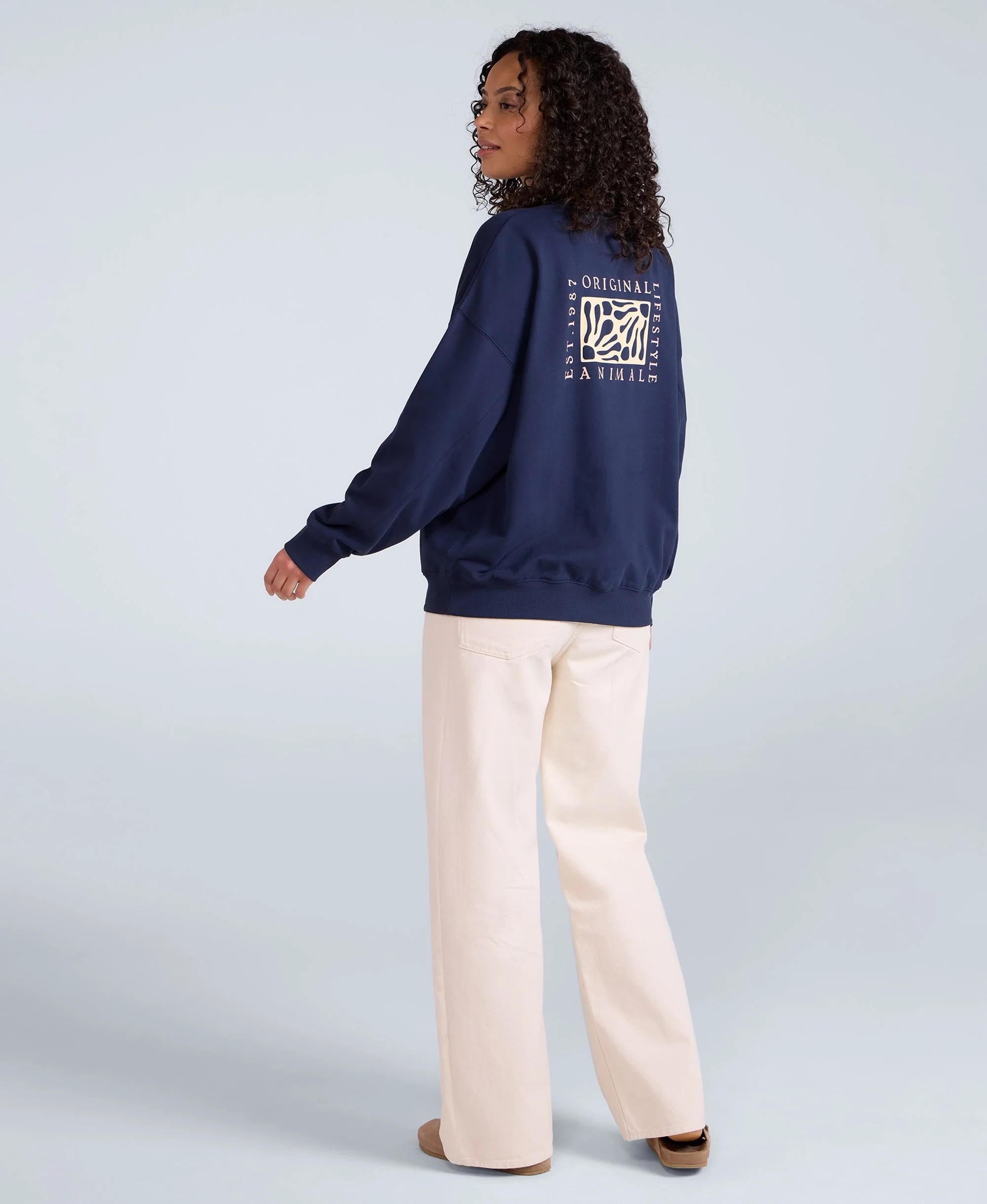 Dakota Womens Sweatshirt - Navy - Image 5