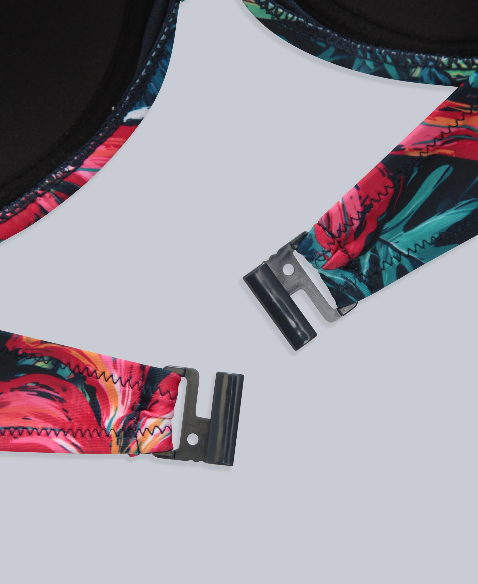 Docks Womens Printed Tie Front Bikini Top - Red - Image 10
