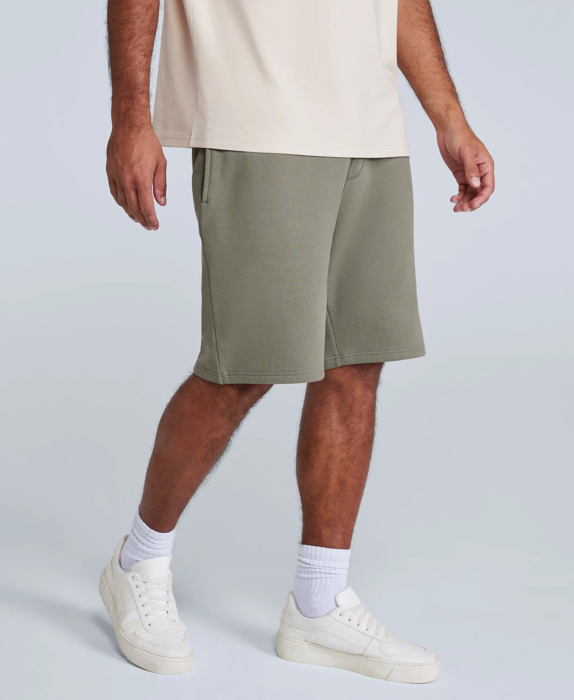 Driver Mens Jogger Shorts - Khaki