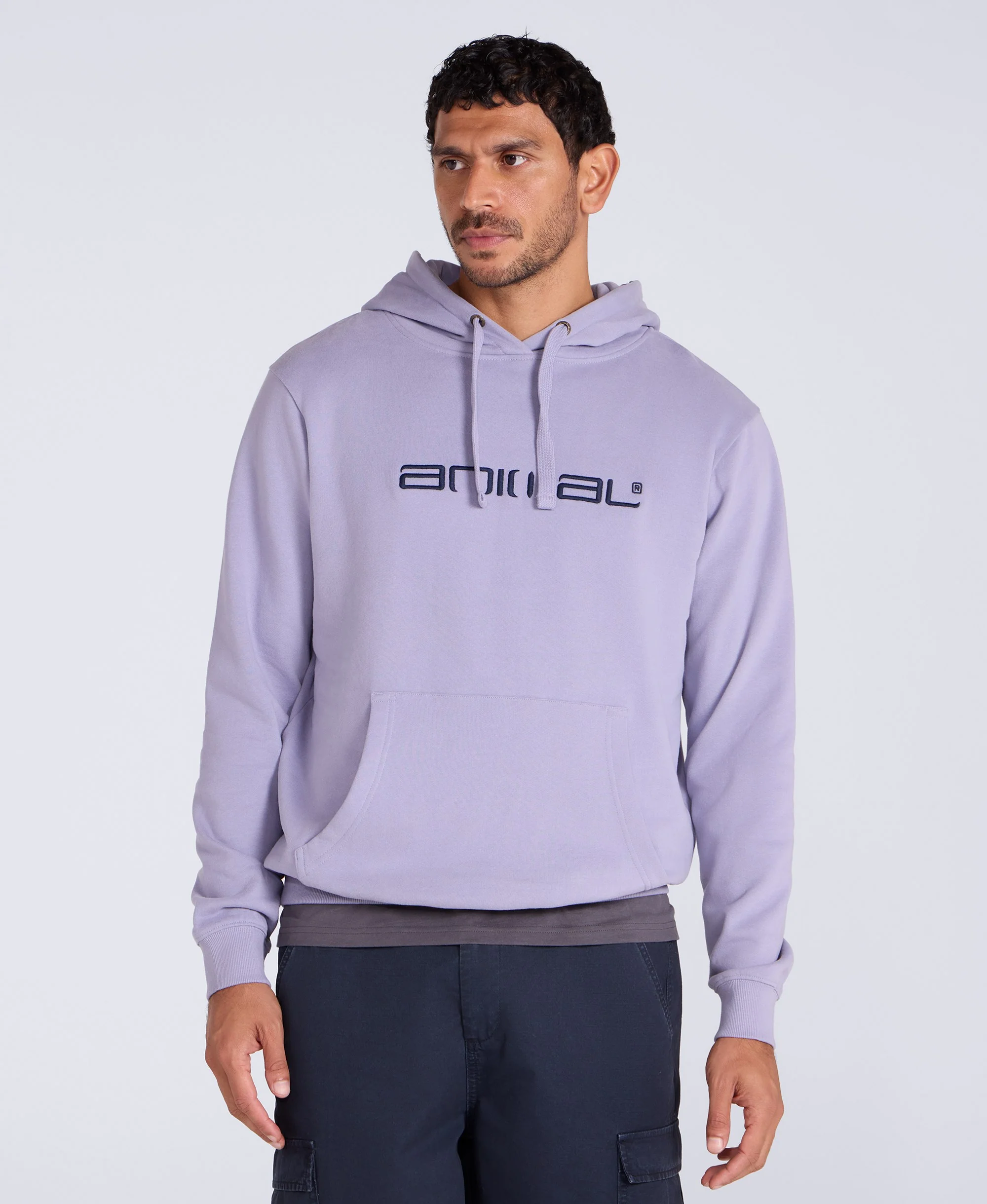Driver Mens Logo Hoodie - Light Blue