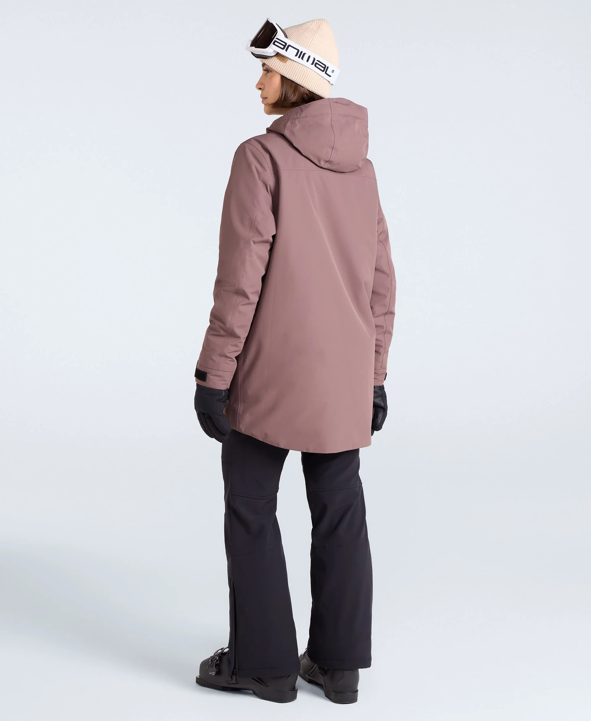 Echo Womens Waterproof Ski Jacket - Brown - Image 6