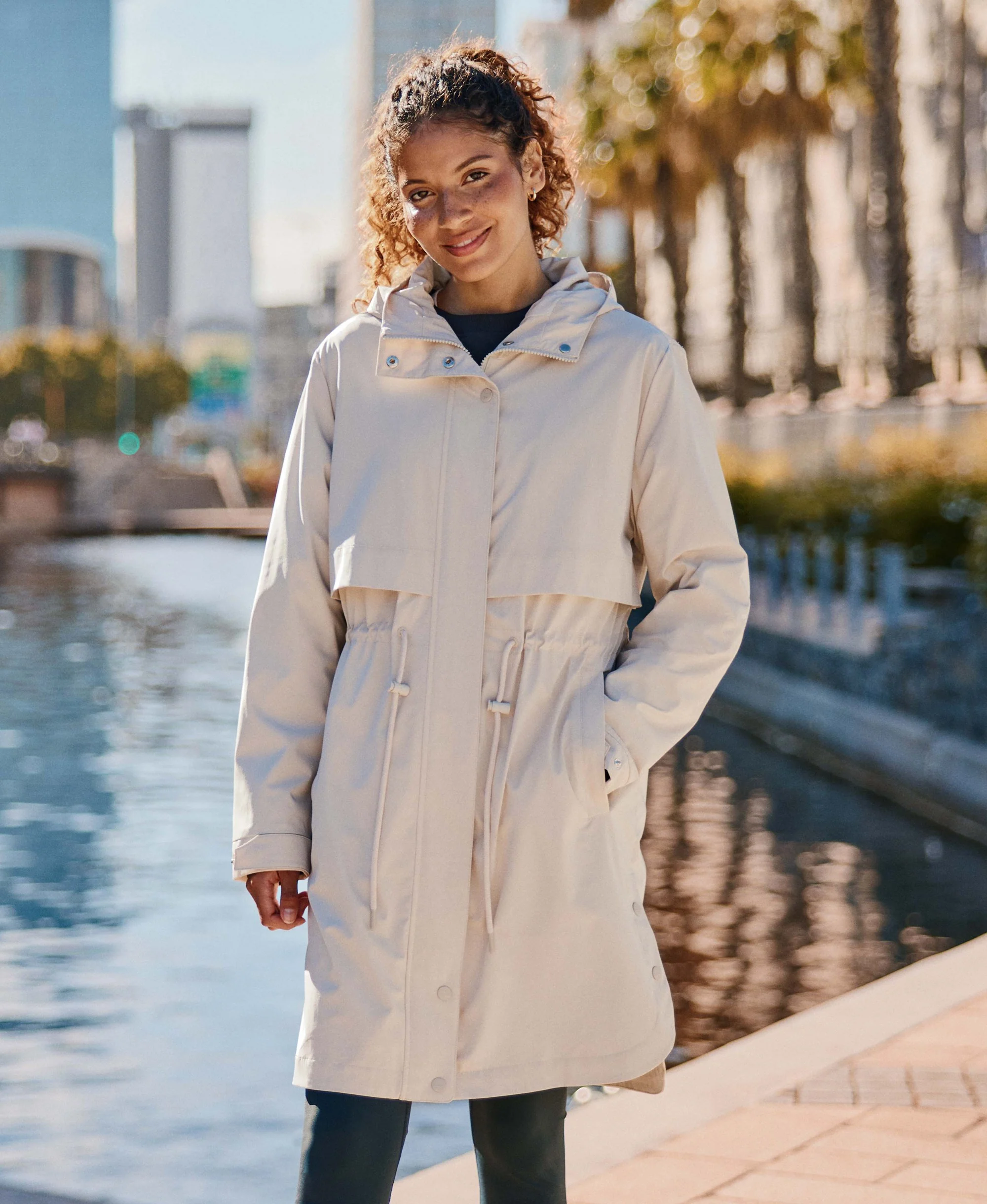 Eden Womens Mac - Light Beige - Image 5