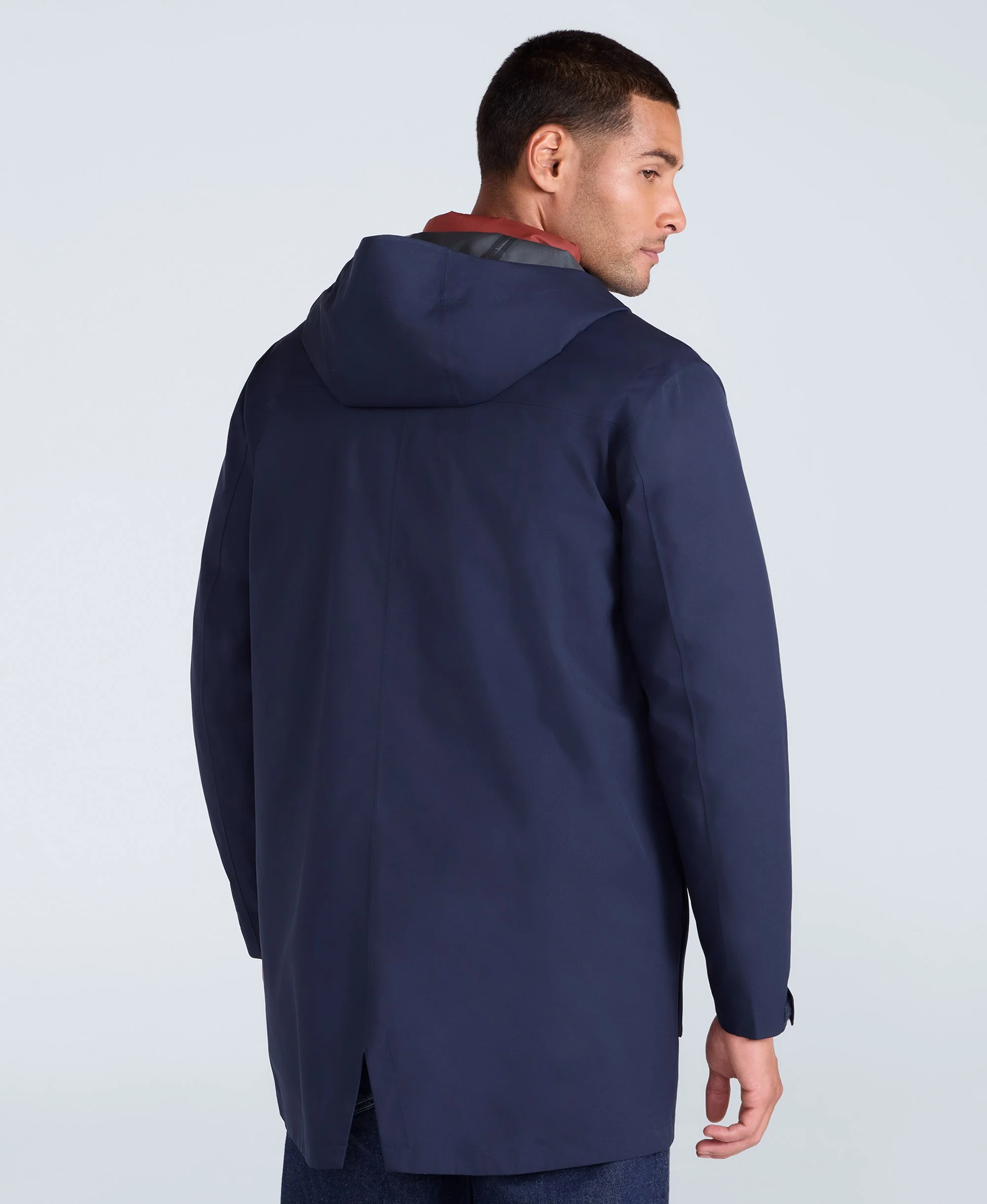 Elements Mens Longline 2.5 Layer Waterproof Jacket - Navy - Image 5