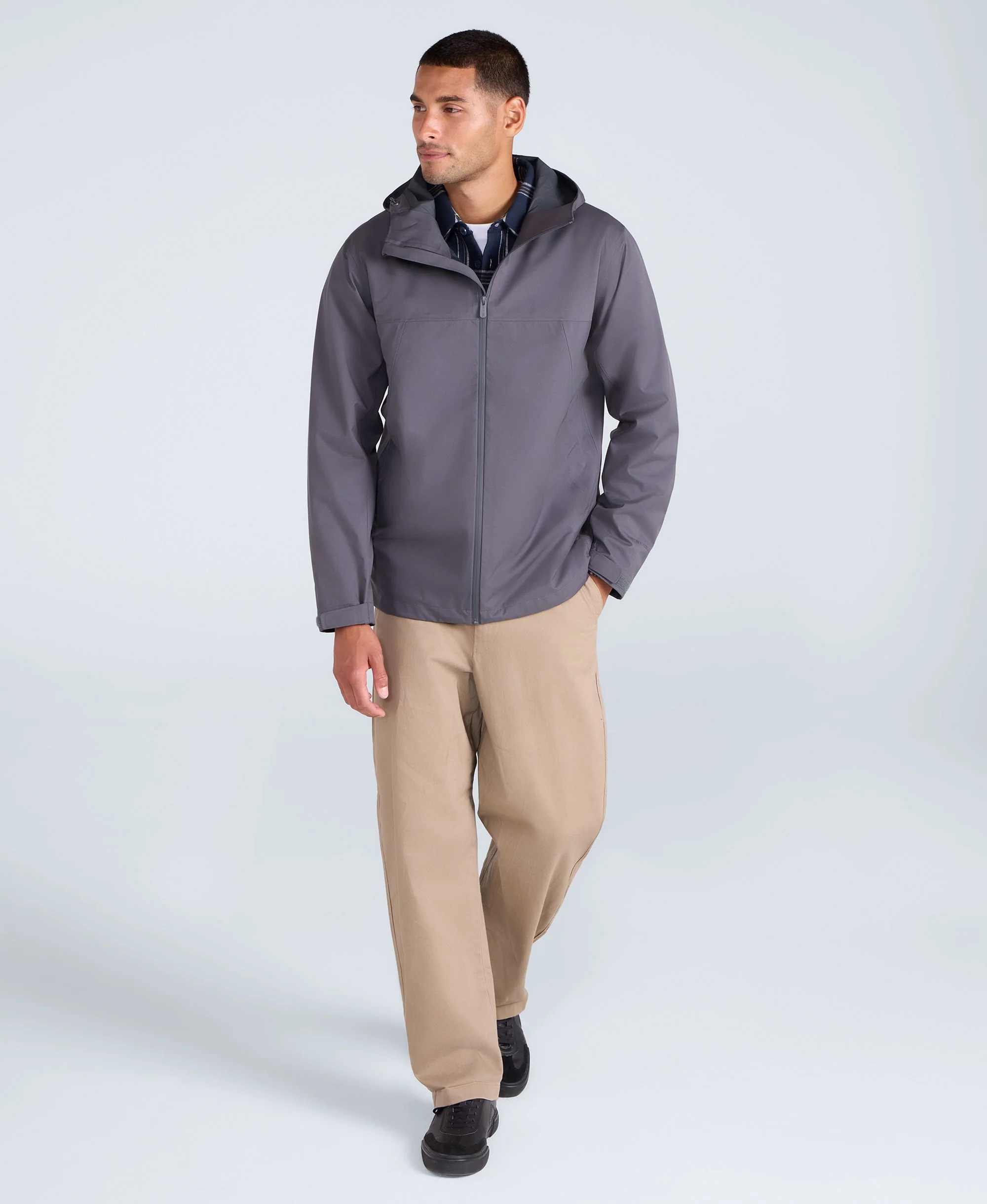 Elements Mens 2.5 Layer Waterproof Jacket - Dark Grey - Image 2
