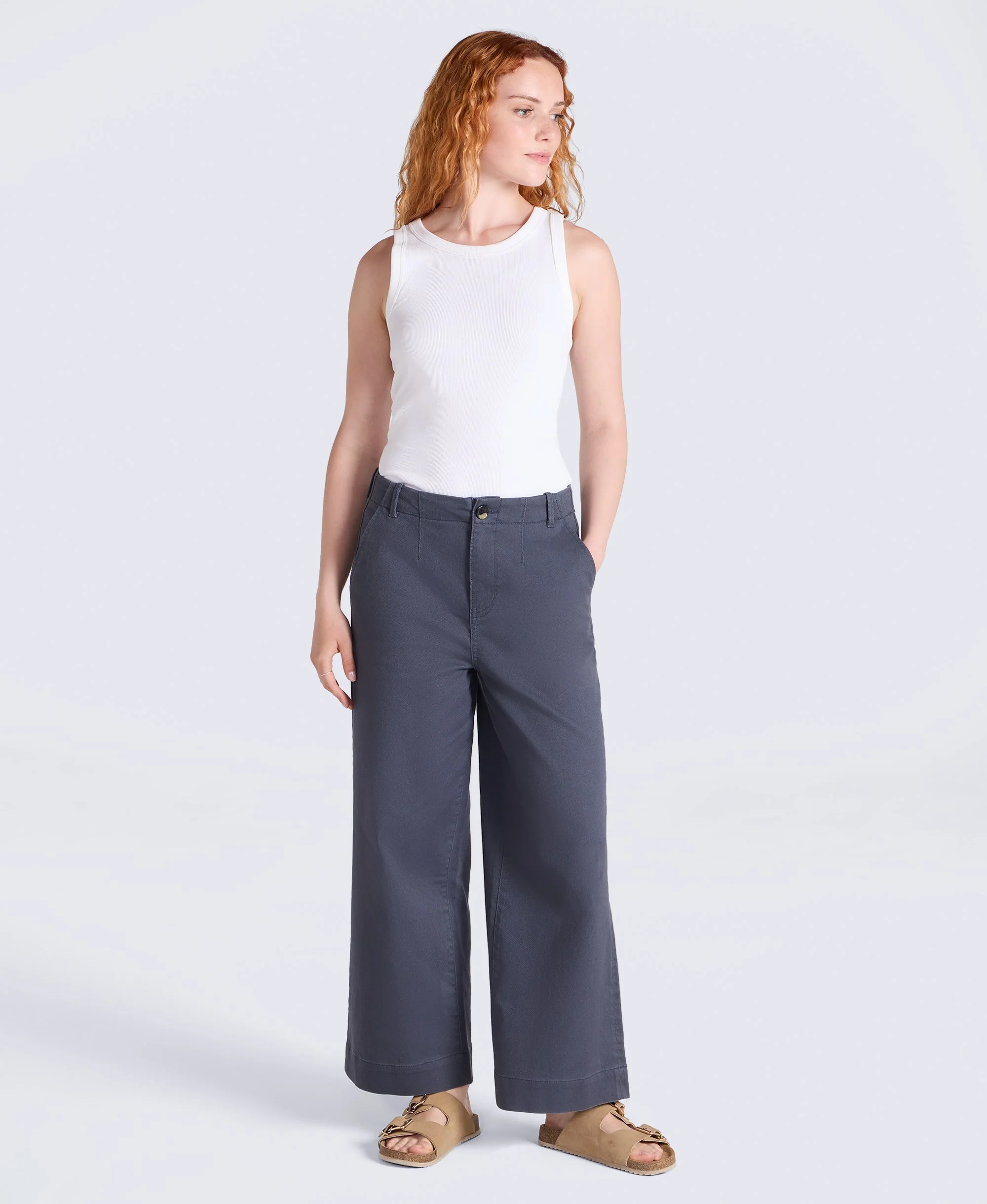 Elevate Womens Straight Leg Trousers - Dark Grey - Image 2
