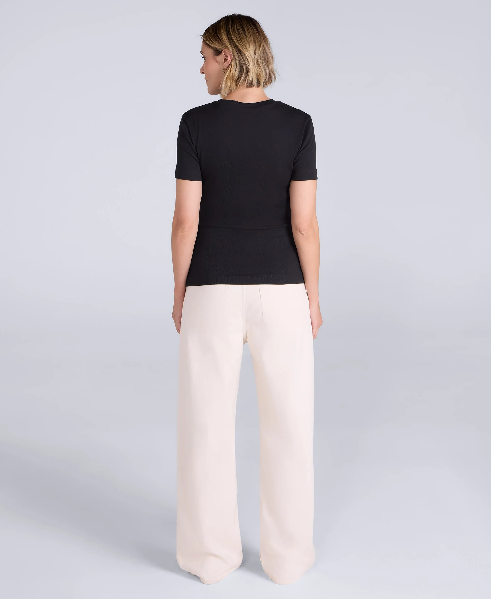 Evo Women's Ribbed T-Shirt - Black - Image 4