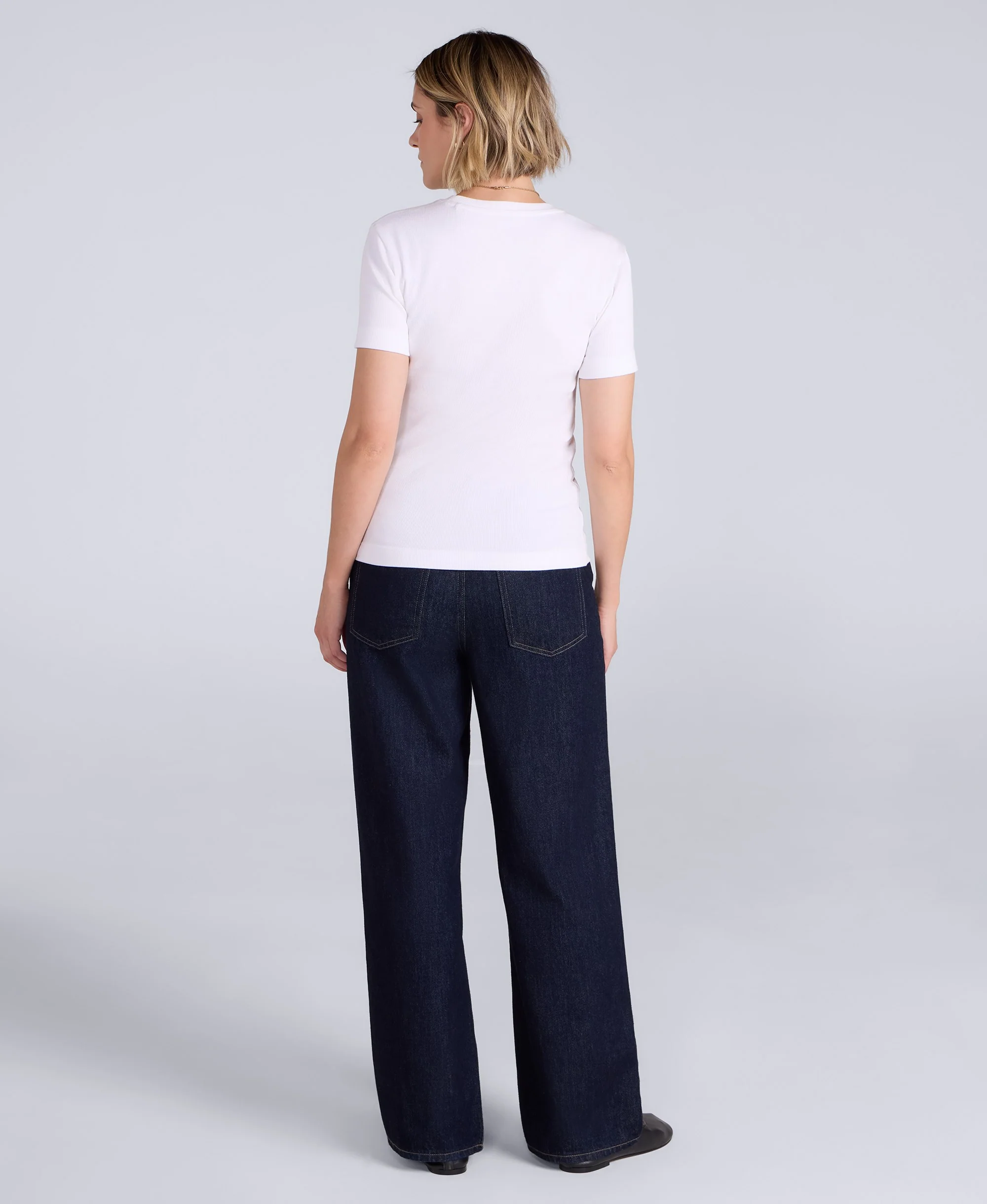 Evo Women's Ribbed T-Shirt - White - Image 4