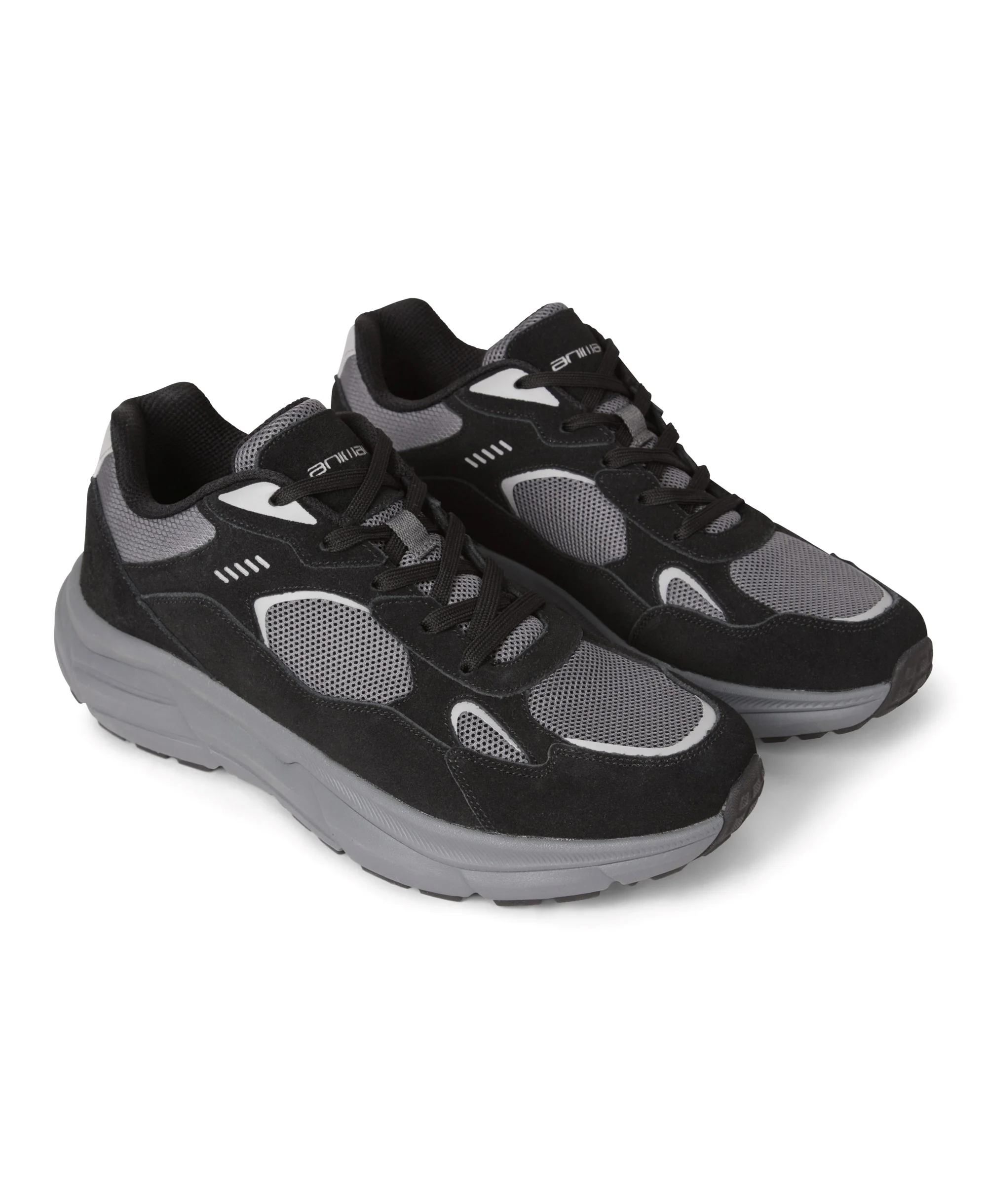 Ezra Mens Everyday Leather Trainer - Dark Grey - Image 8